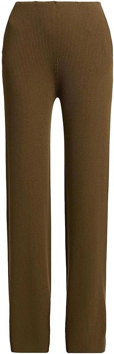 Stella McCartney Light Ribbed Wool Straight Trousers