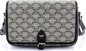 Celine Preloved Folco Messenger Bag Triomphe Coated Canvas