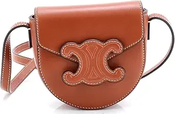 Celine Cuir Triomphe Besace Flap Bag Leather Mini, Brown