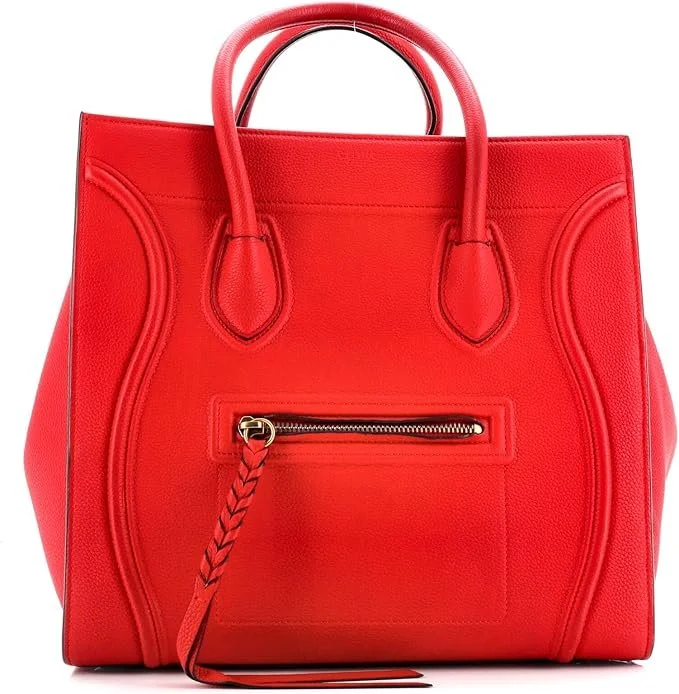 Celine Phantom Bag Grainy Leather Medium, Red