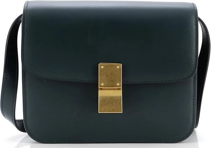 Celine Classic Box Bag Smooth Leather Teen, Green