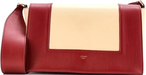 Celine Frame Shoulder Bag Leather Medium, Red