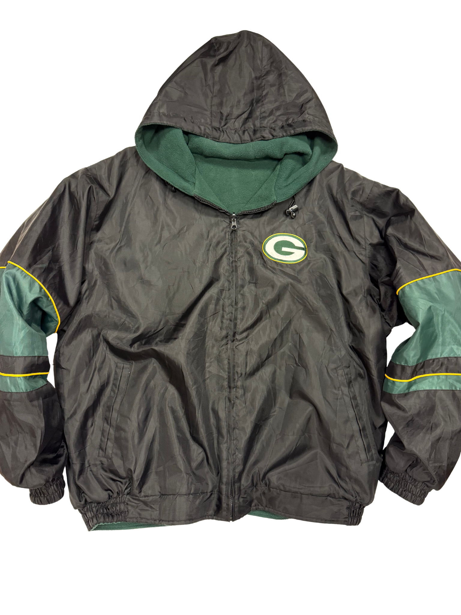Vintage Green Bay Packers Reversible Hooded Jacket