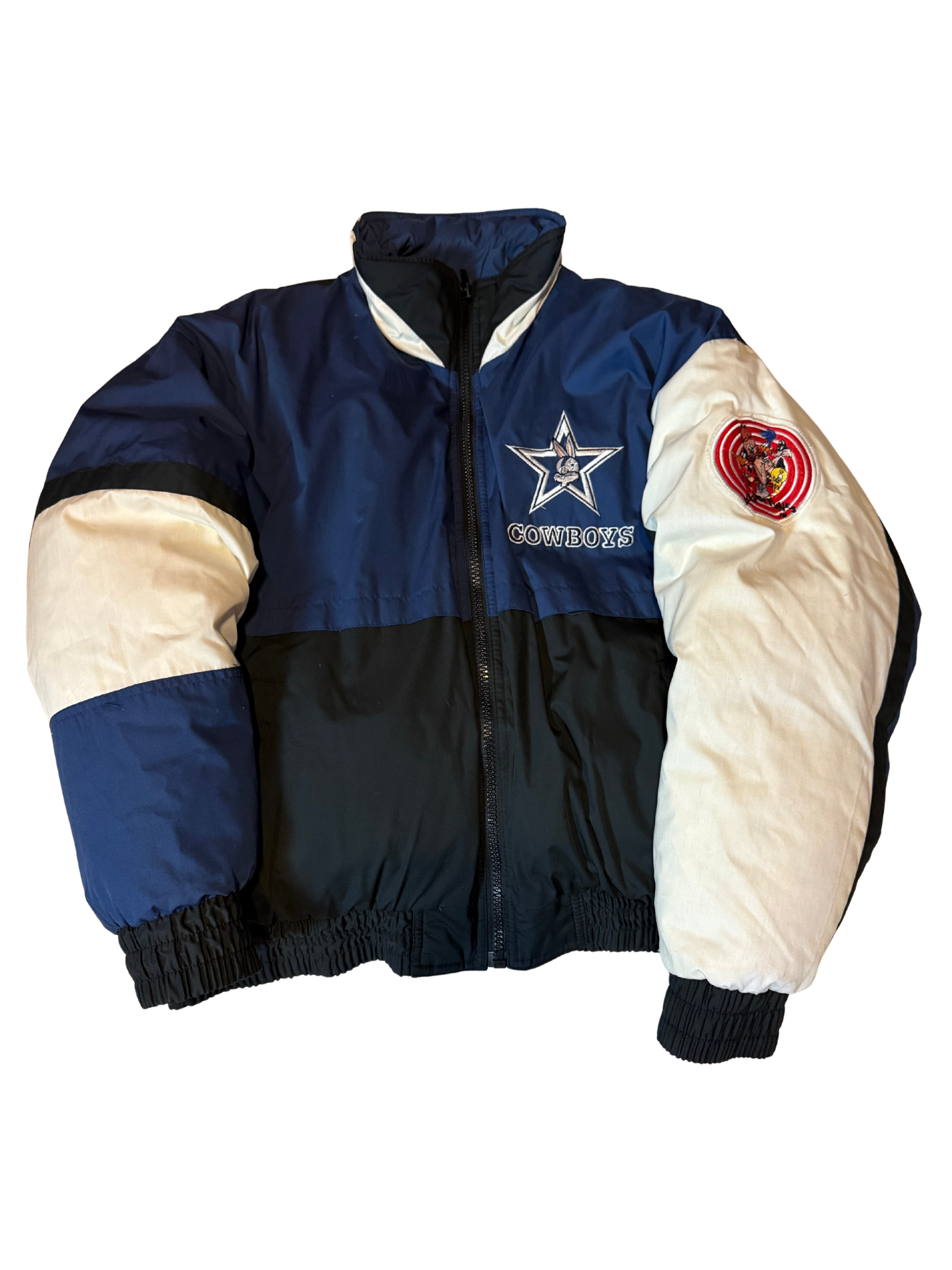 Vintage Dallas Cowboys Looney Tunes Puffer Jacket – Bugs Bunny NFL Coat