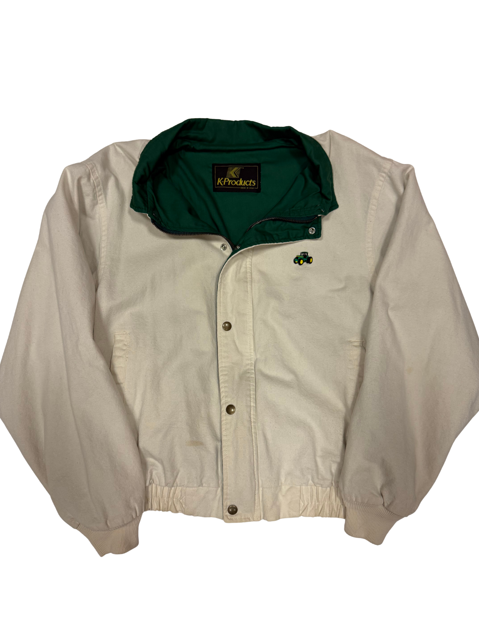 Vintage John Deere K-Products Canvas Bomber Jacket