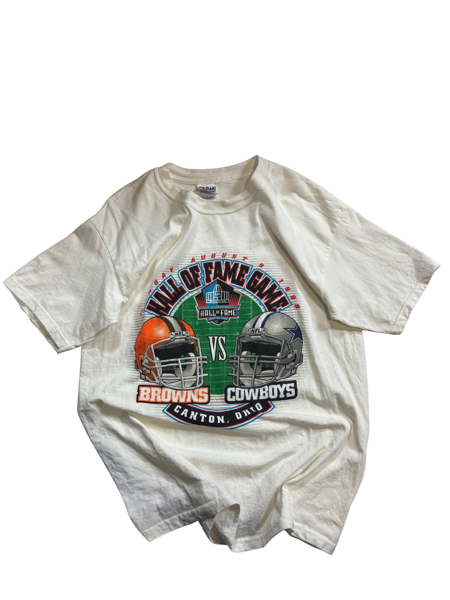 Vintage NFL Hall of Fame Game T-Shirt – Browns vs Cowboys – Canton, Ohio