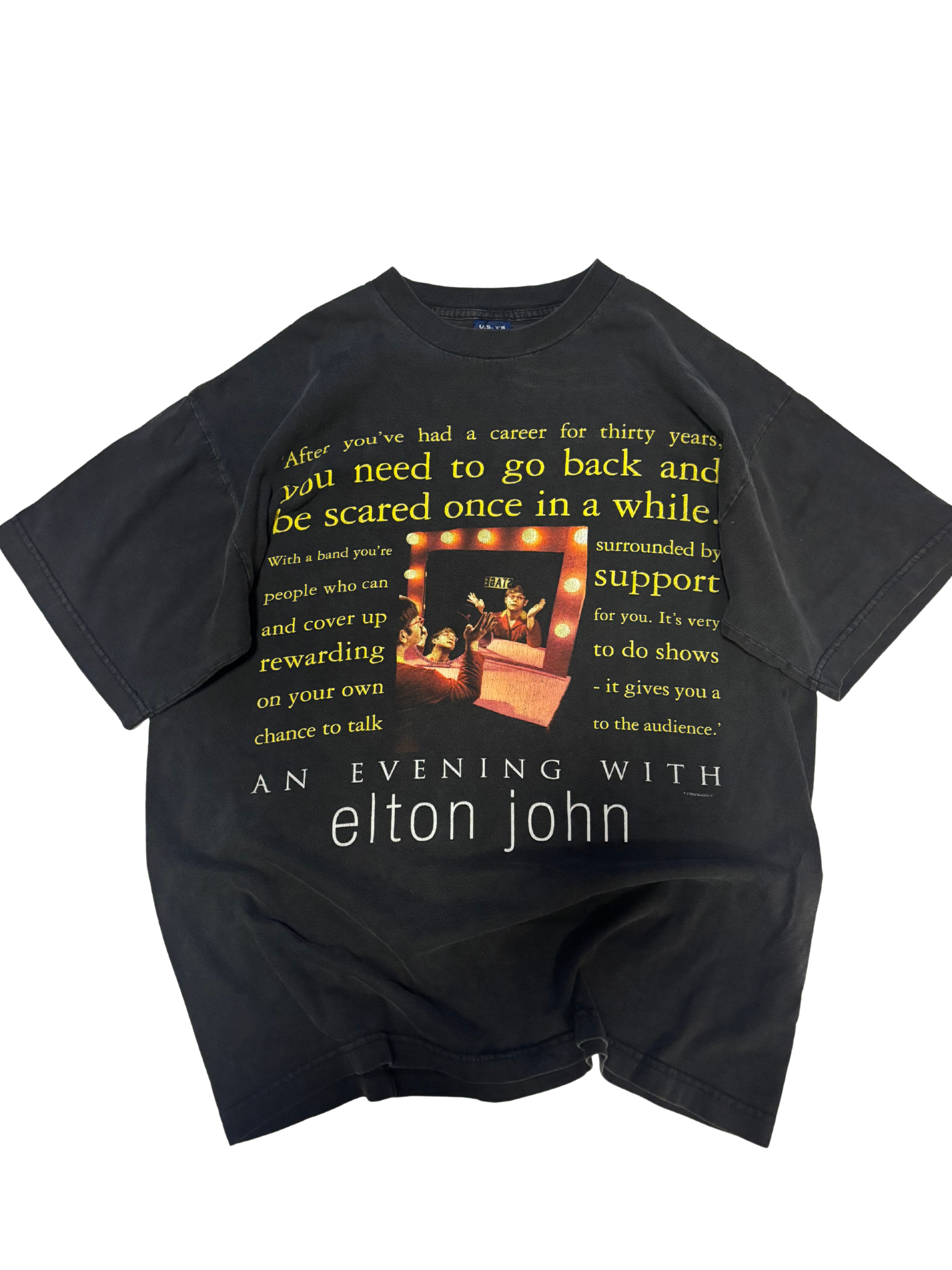 Vintage Elton John Tour Tee – “An Evening With Elton John” – Black