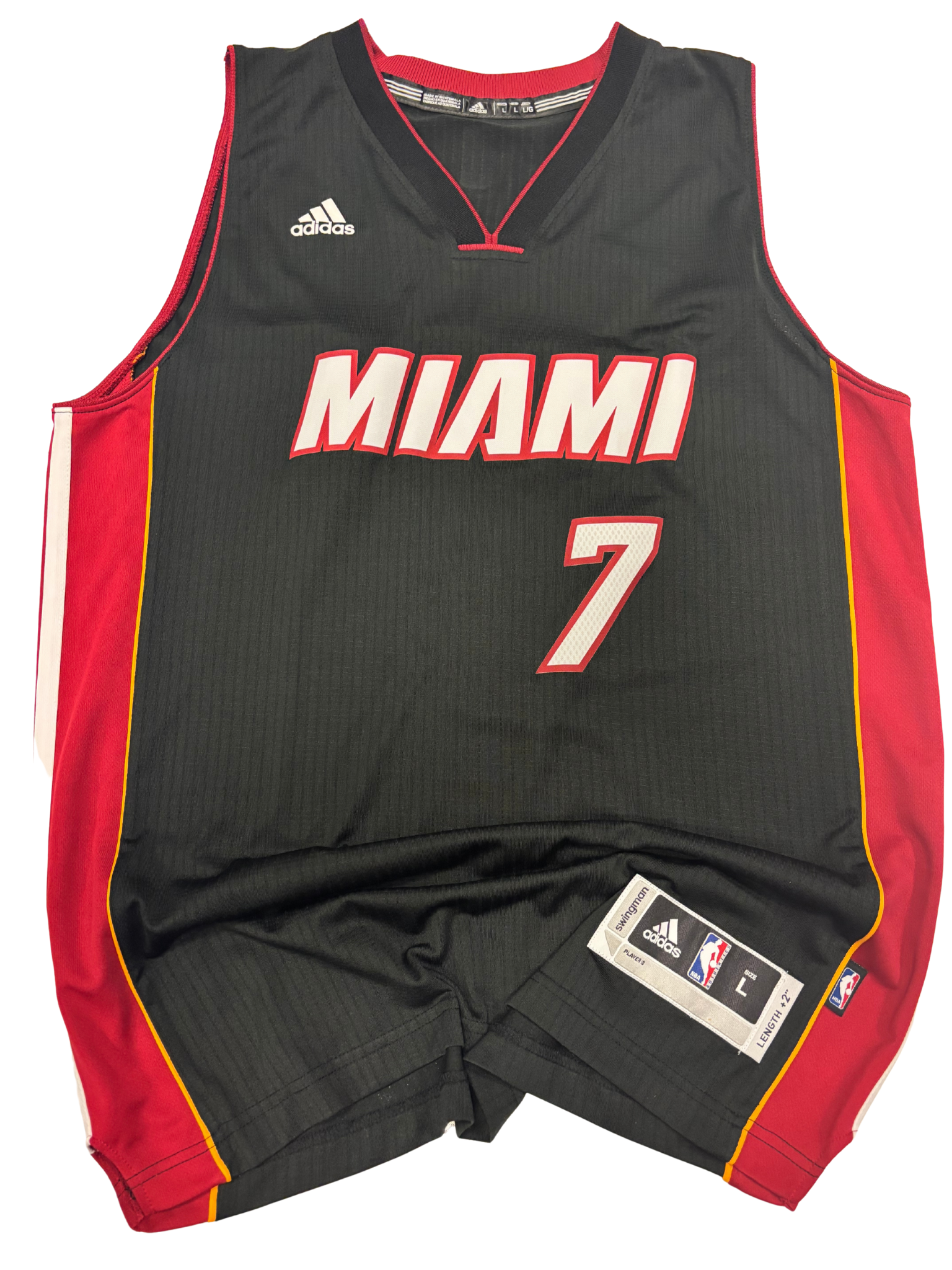 Miami Heat Goran Dragić #7 Adidas Swingman Jersey – Black/Red