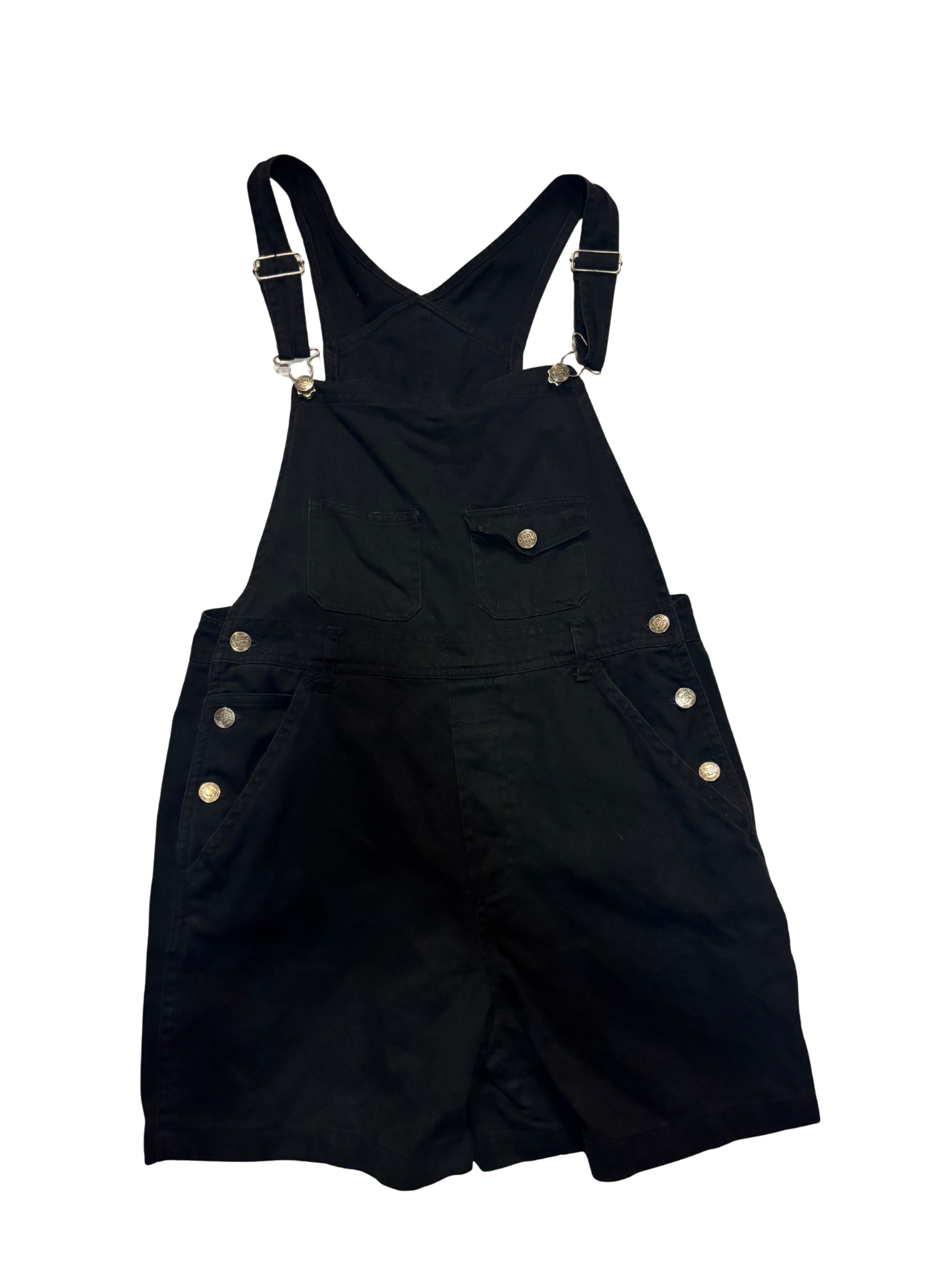 Vintage Looney Tunes Black Denim Overall Shorts