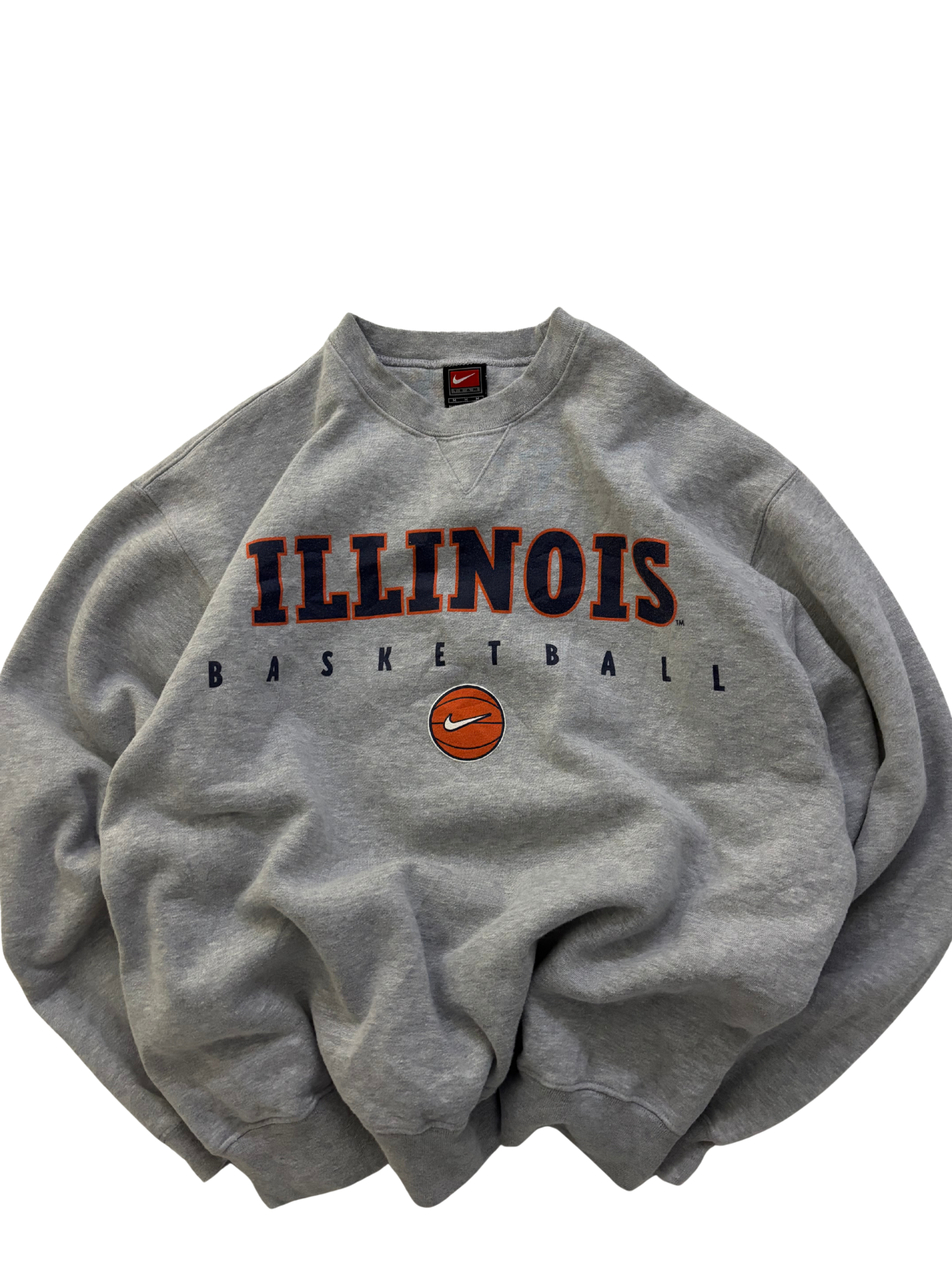 Vintage Nike Team Illinois Basketball Sweatshirt – Grey