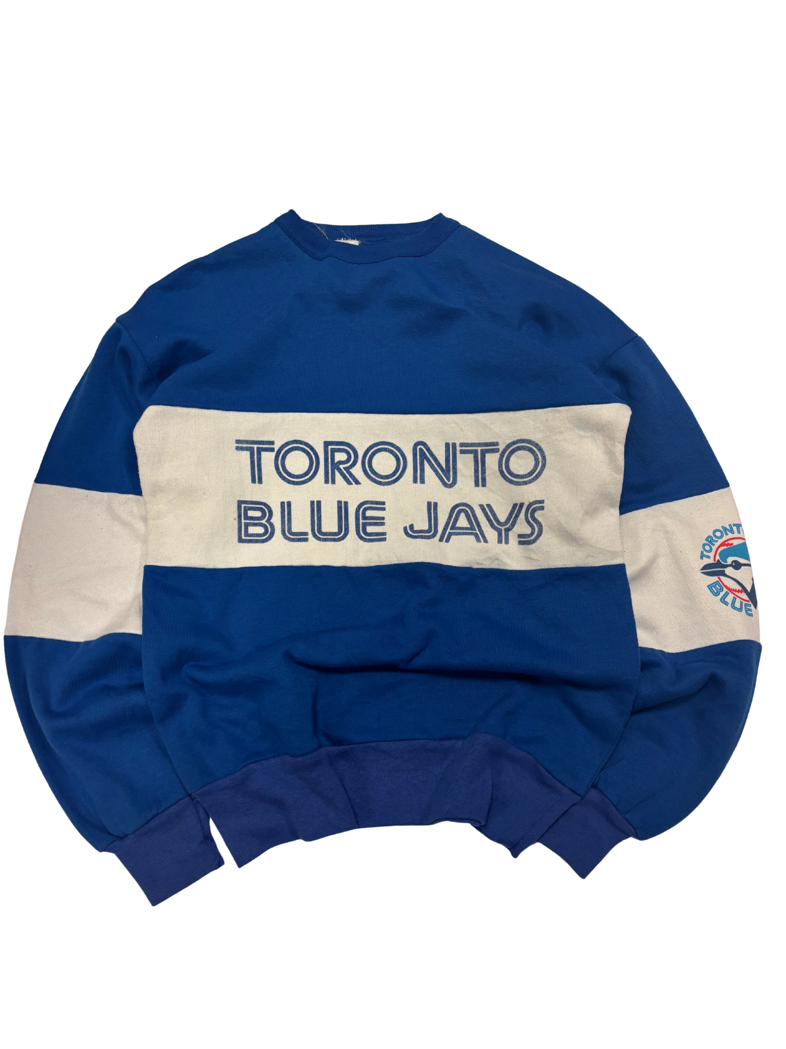 Vintage Toronto Blue Jays Color-Block Sweatshirt – Blue/White