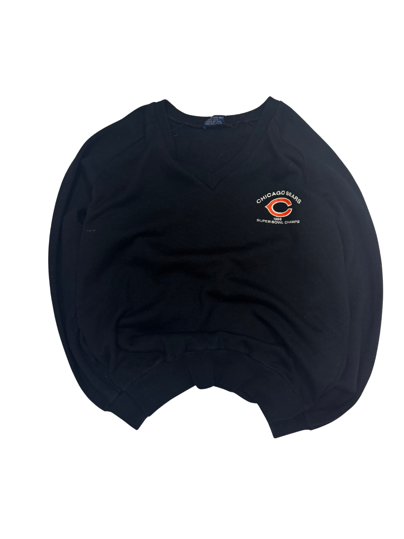 Vintage Chicago Bears 1986 Super Bowl Crewneck Sweater – Black