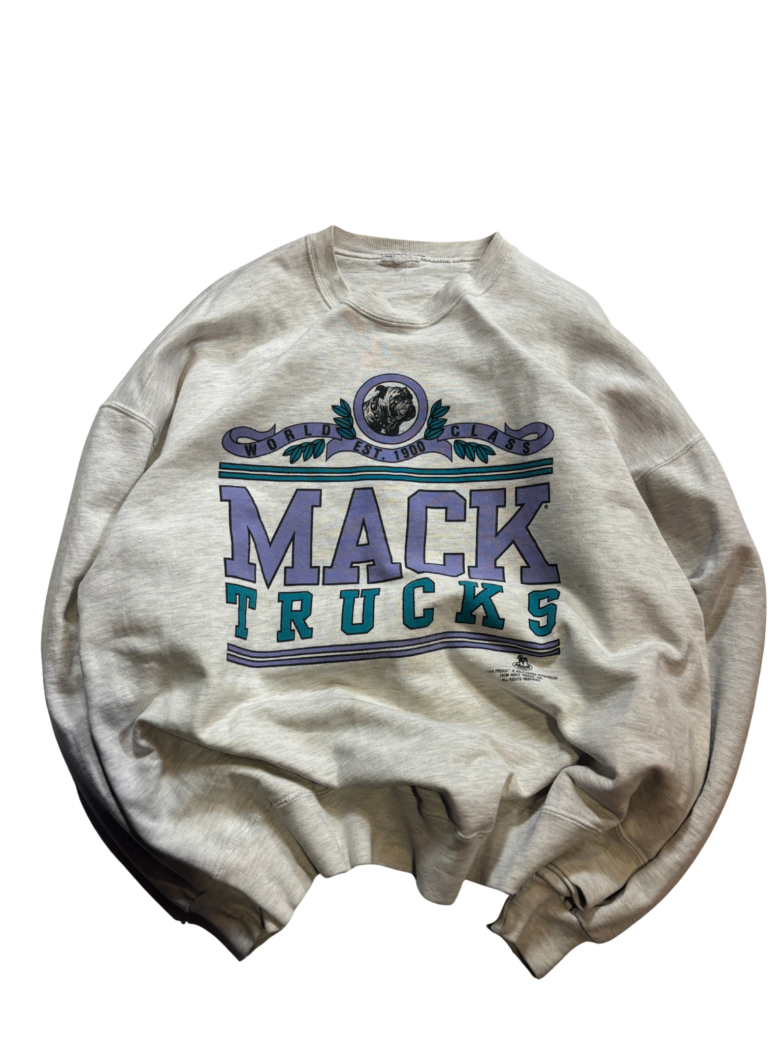 Vintage Mack Trucks Graphic Crewneck Sweatshirt – Grey