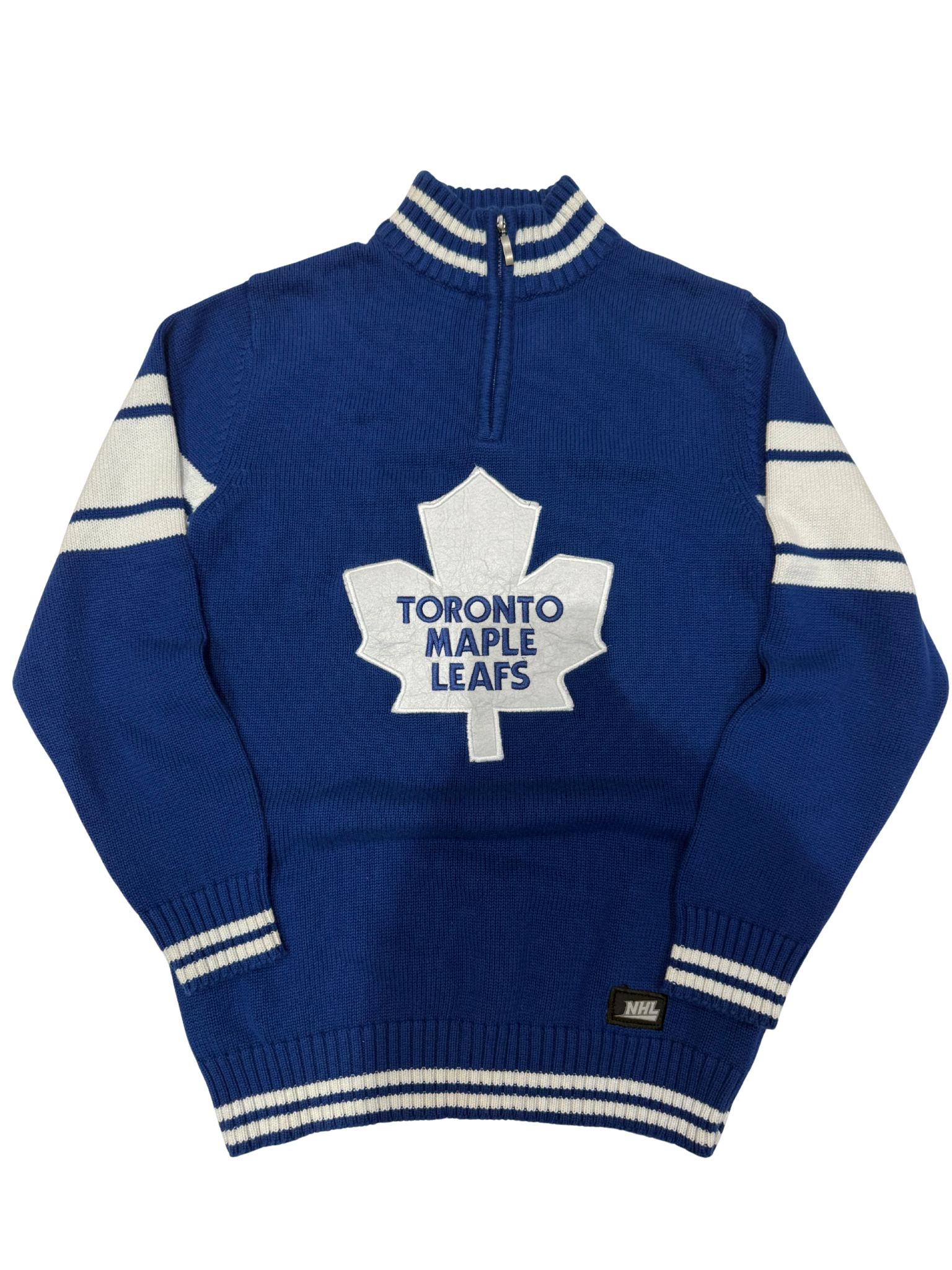 Vintage Toronto Maple Leafs Knit Sweater – Royal Blue Quarter Zip