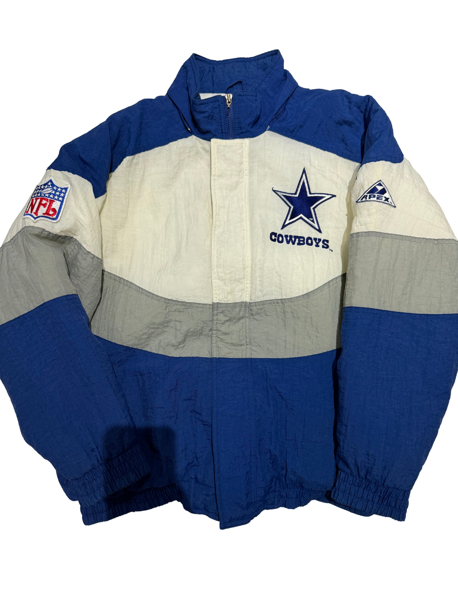 Vintage Dallas Cowboys Apex One NFL Pro Line Puffer Jacket – 90s – Blue/Grey/White