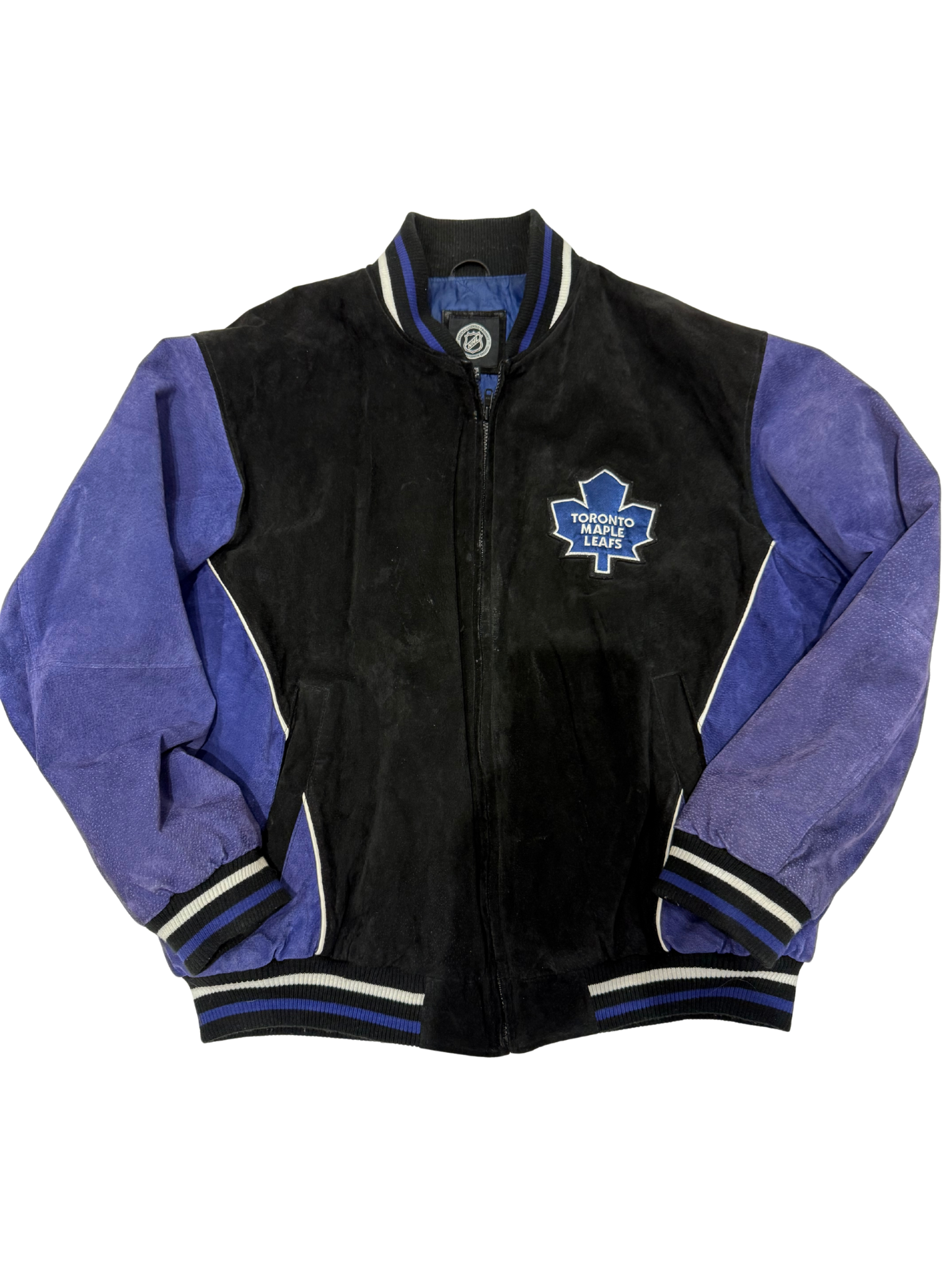 Vintage Toronto Maple Leafs Suede Bomber Jacket – NHL Licensed