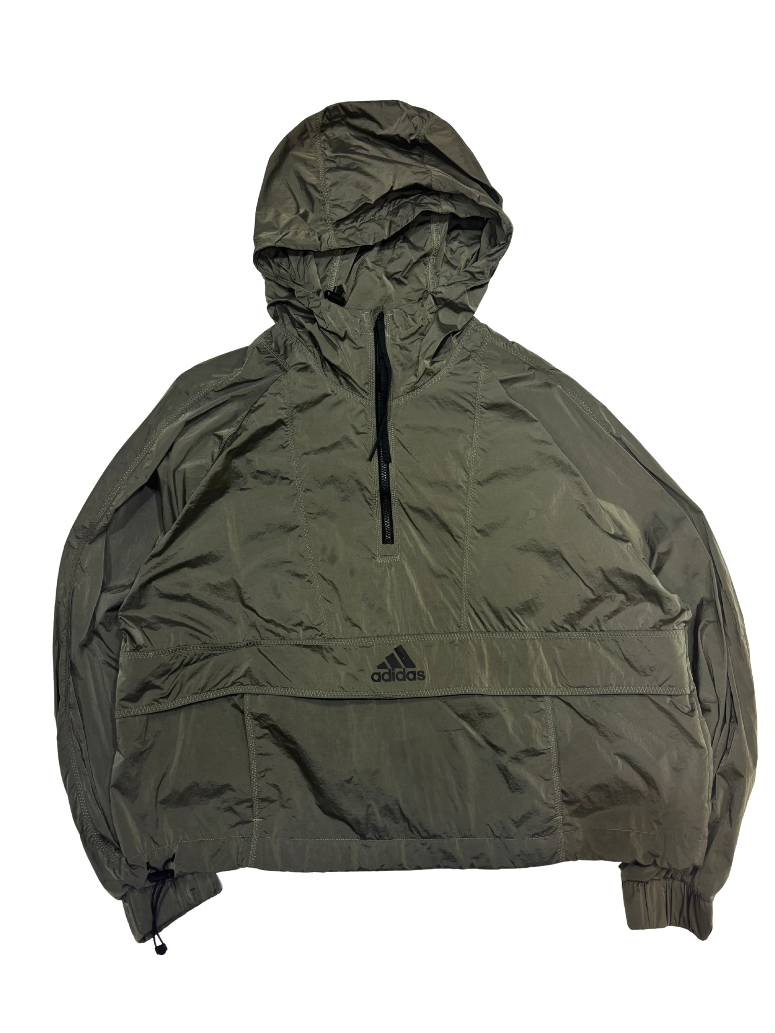 Vintage adidas Hooded Anorak Jacket – Olive Green