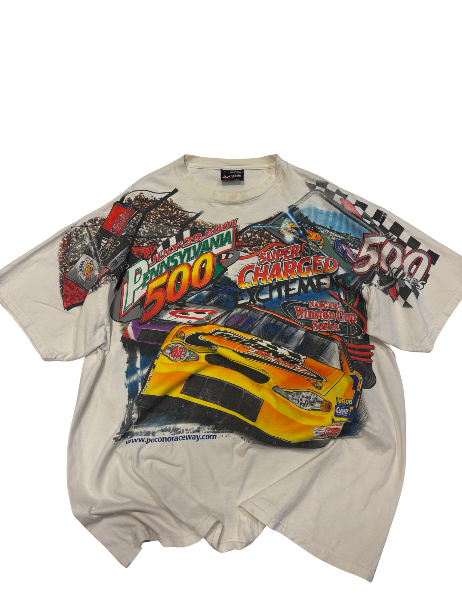 Vintage 2001 Pennsylvania 500 NASCAR All-Over Print T-Shirt – Chase Authentics