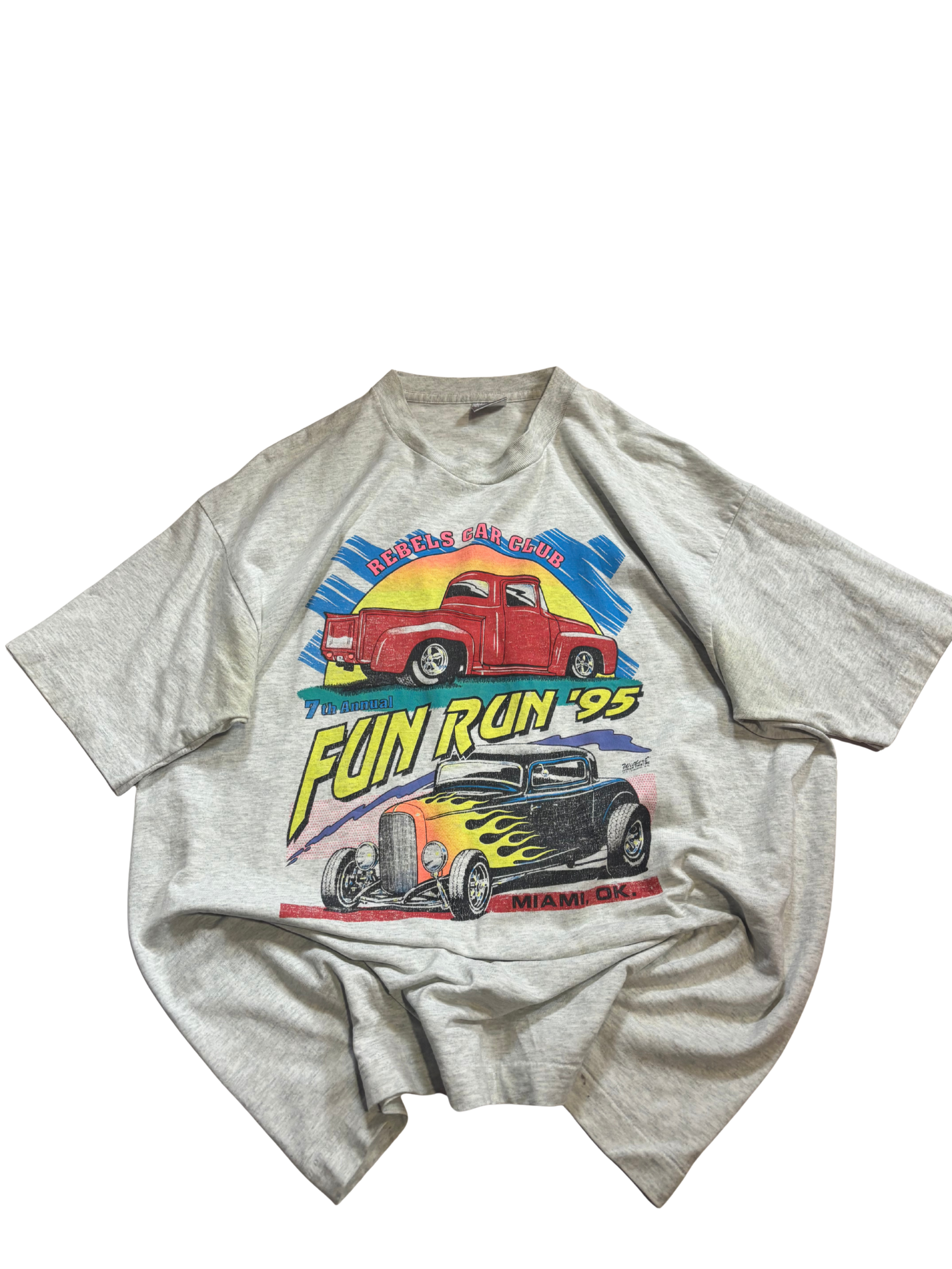 Vintage Rebels Car Club “Fun Run ’95” Graphic T-Shirt – Miami