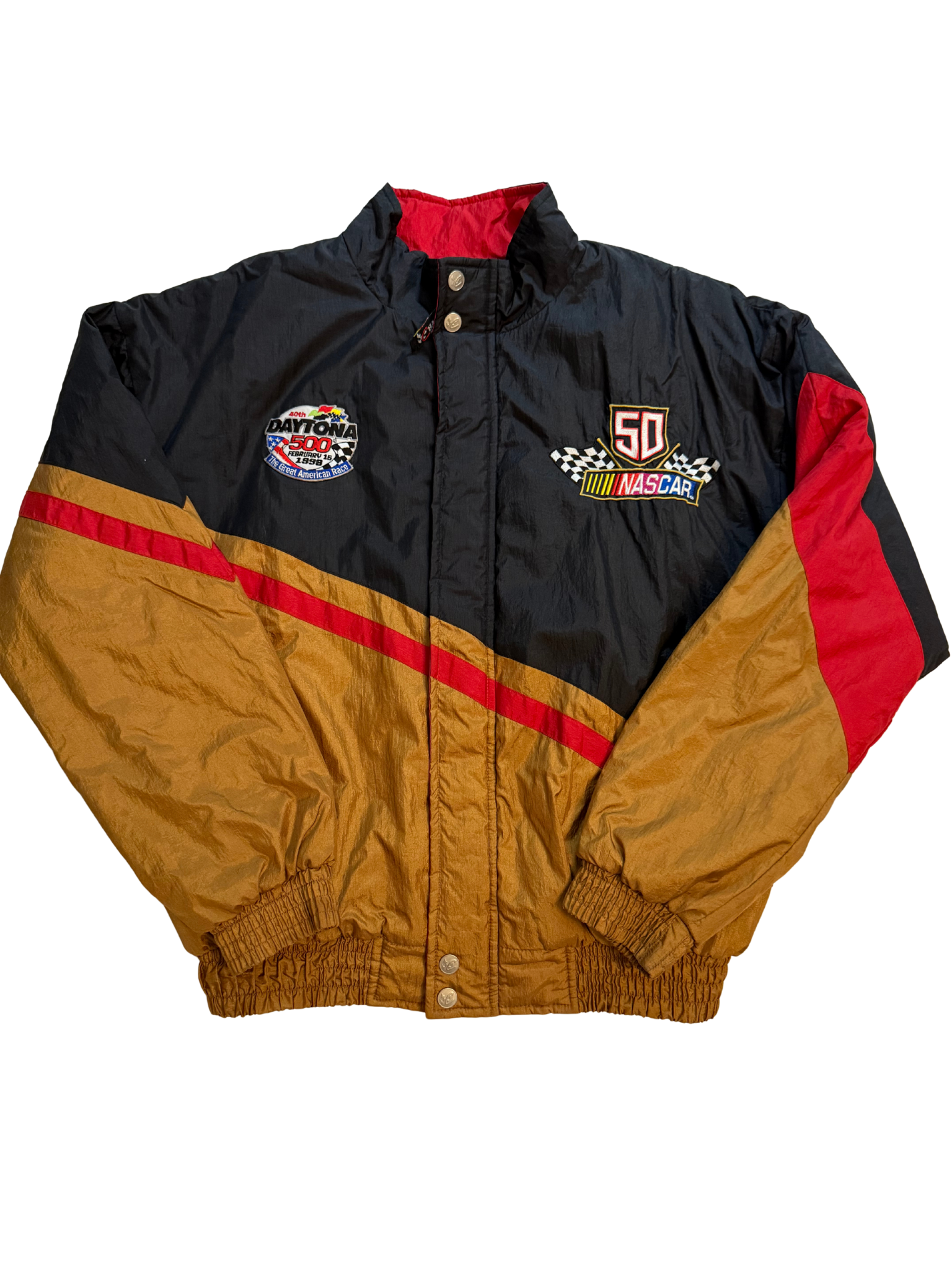 Vintage 1998 NASCAR 50th Anniversary Jacket – Daytona 500 “The Great American Race” – Chase Authentics