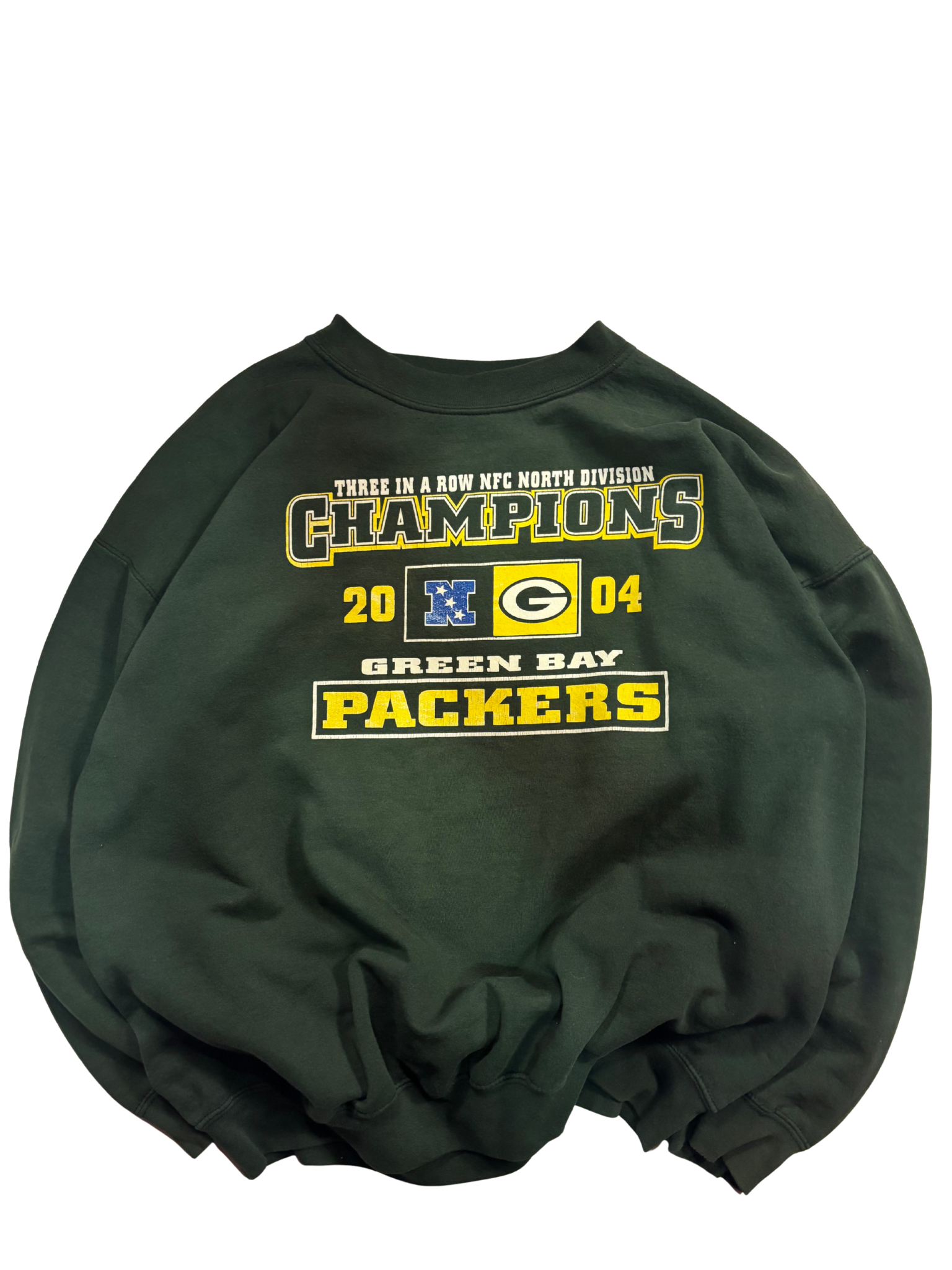 Vintage 2004 Green Bay Packers NFC North Division Champions Sweatshirt – Forest Green