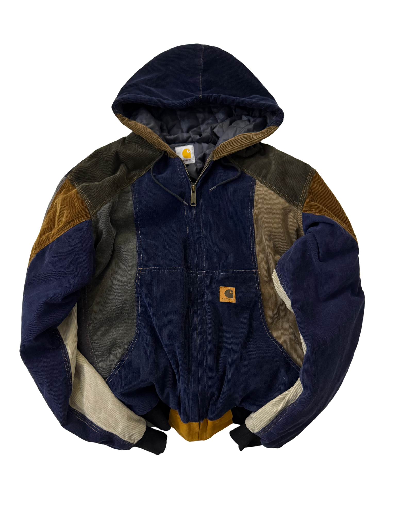 Vintage Carhartt Patchwork Corduroy Hooded Jacket – Multi-Tone