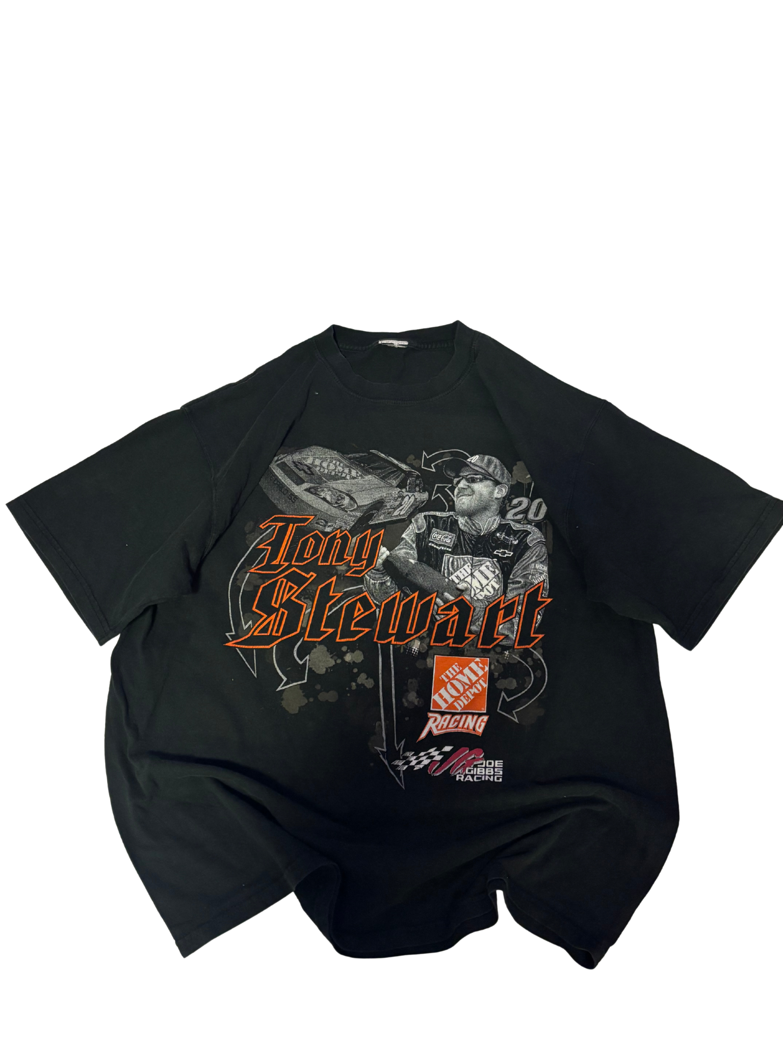 Vintage Tony Stewart NASCAR Racing Tee – Black – Home Depot Racing