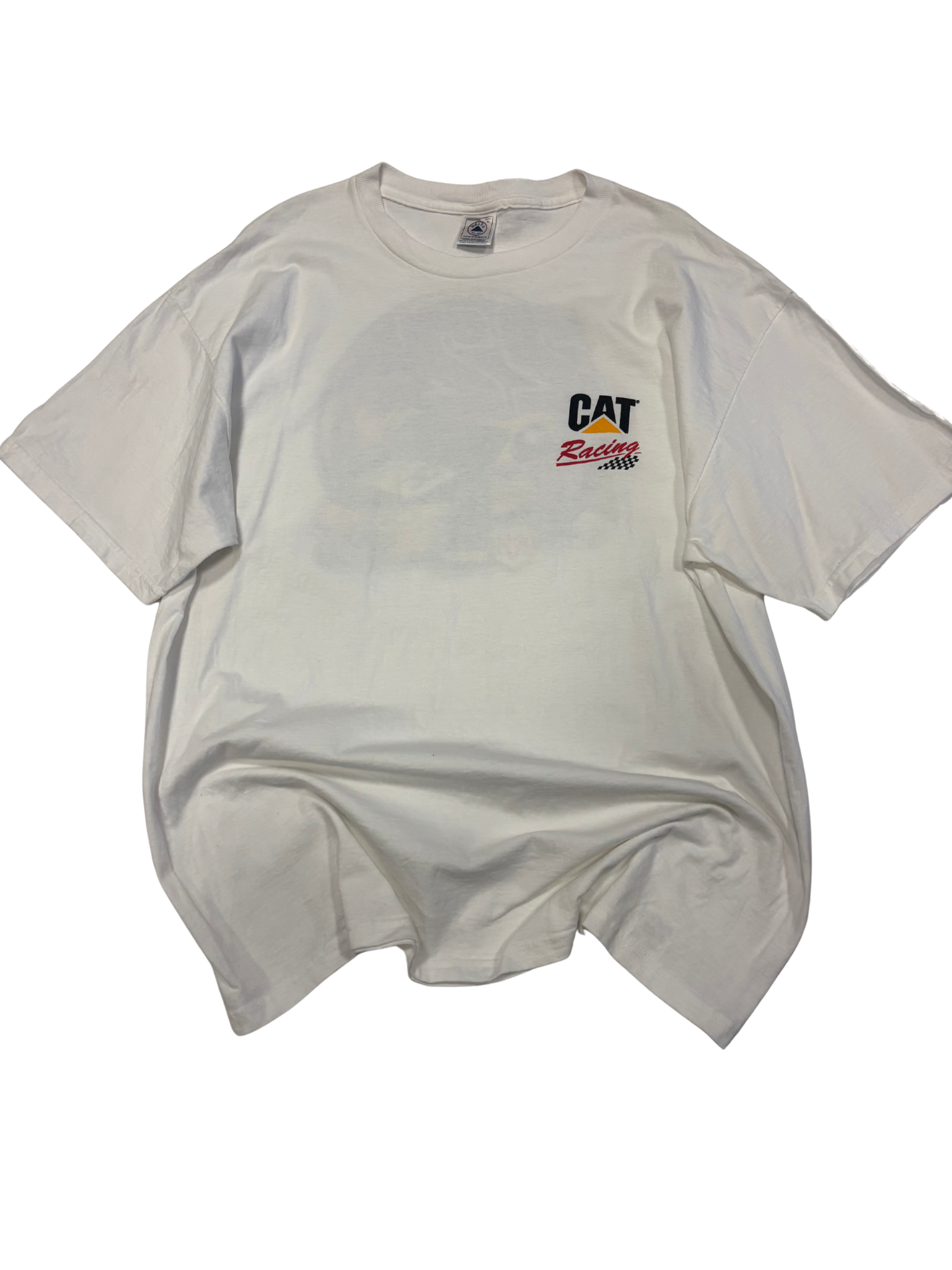 Vintage CAT Racing Ward Burton NASCAR Tee – 2000s – White