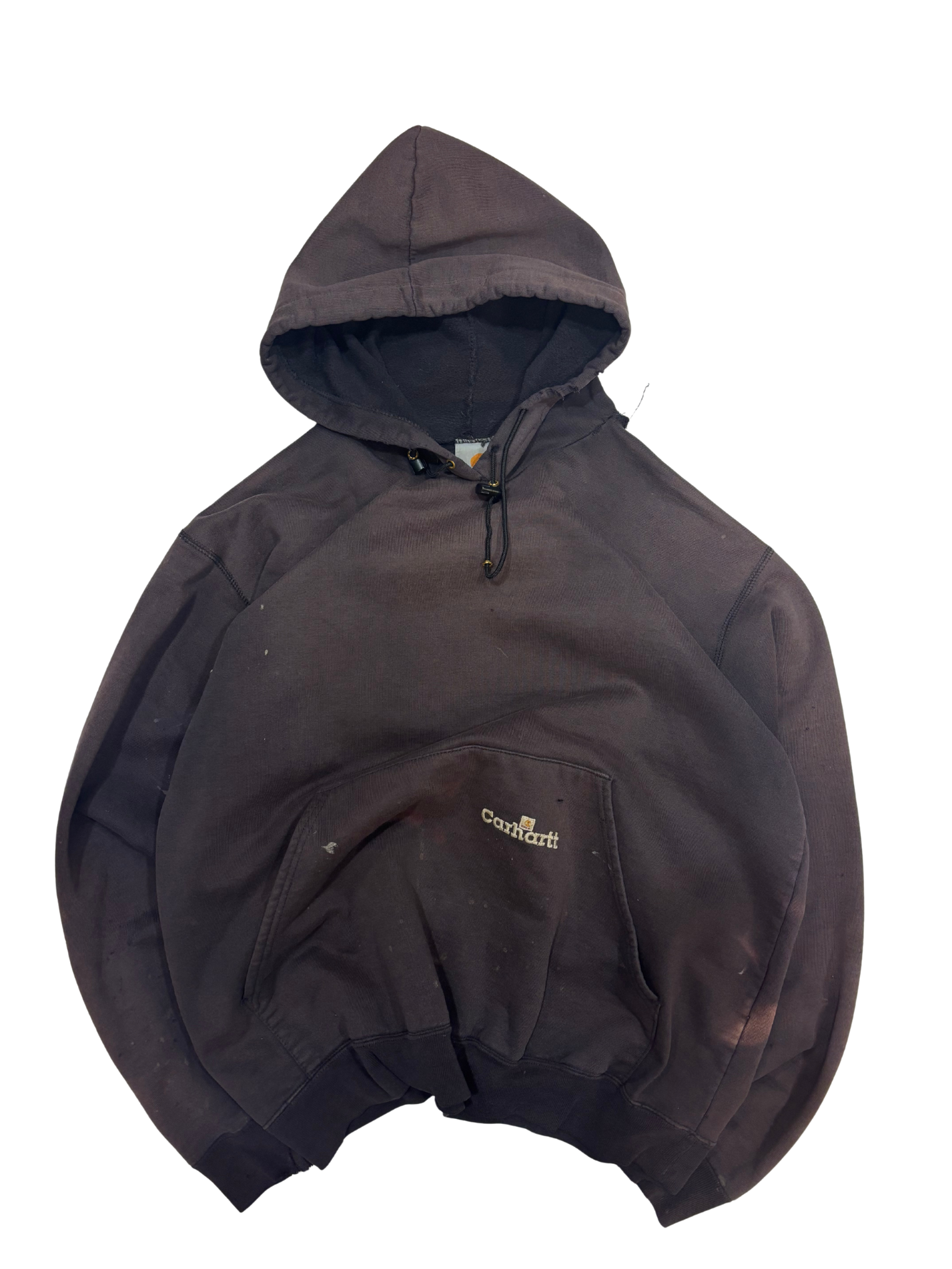 Vintage Carhartt Hooded Sweatshirt – Faded Brown – Workwear Essential