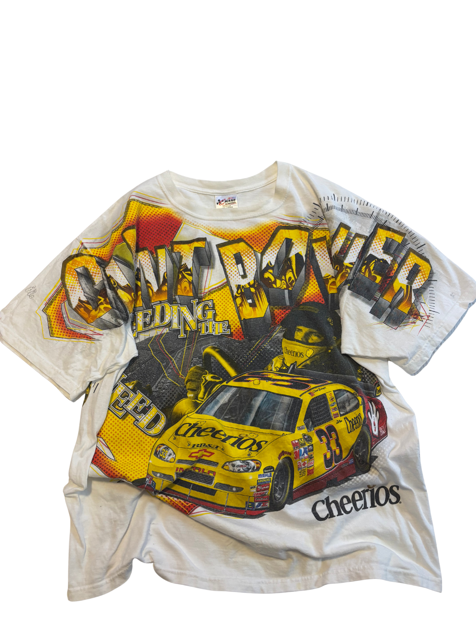 Vintage Clint Bowyer NASCAR T-Shirt – Cheerios #33 “Feeding the Need for Speed”