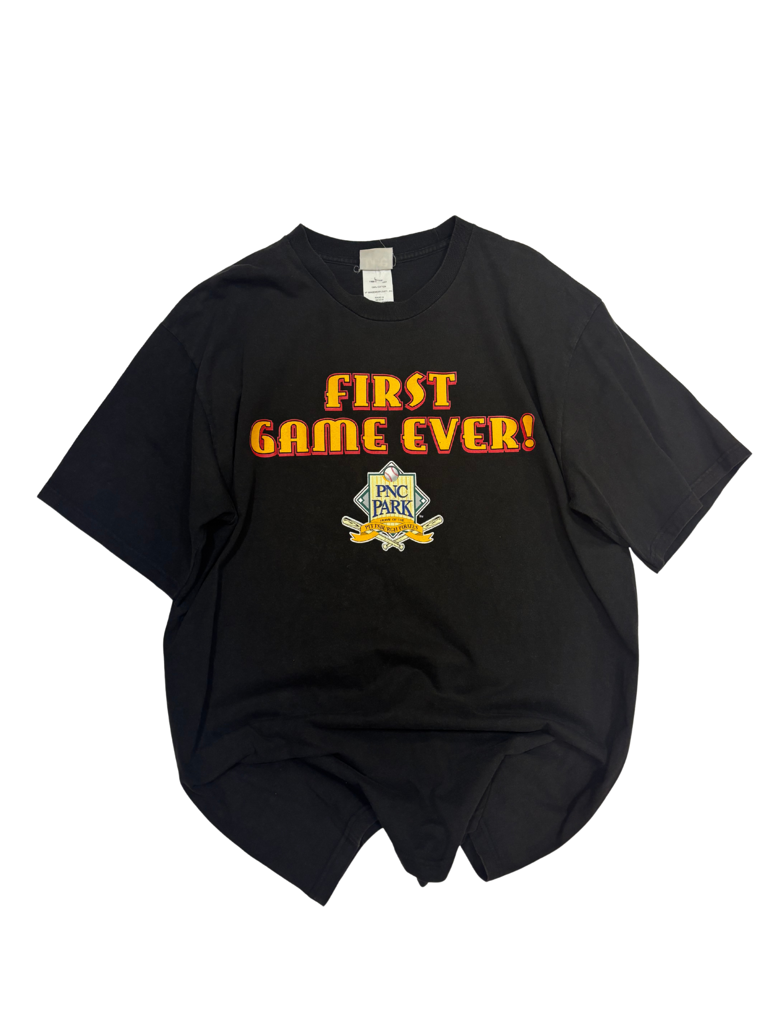 Vintage PNC Park “First Game Ever!” T-Shirt – Mets vs. Pirates (2001)