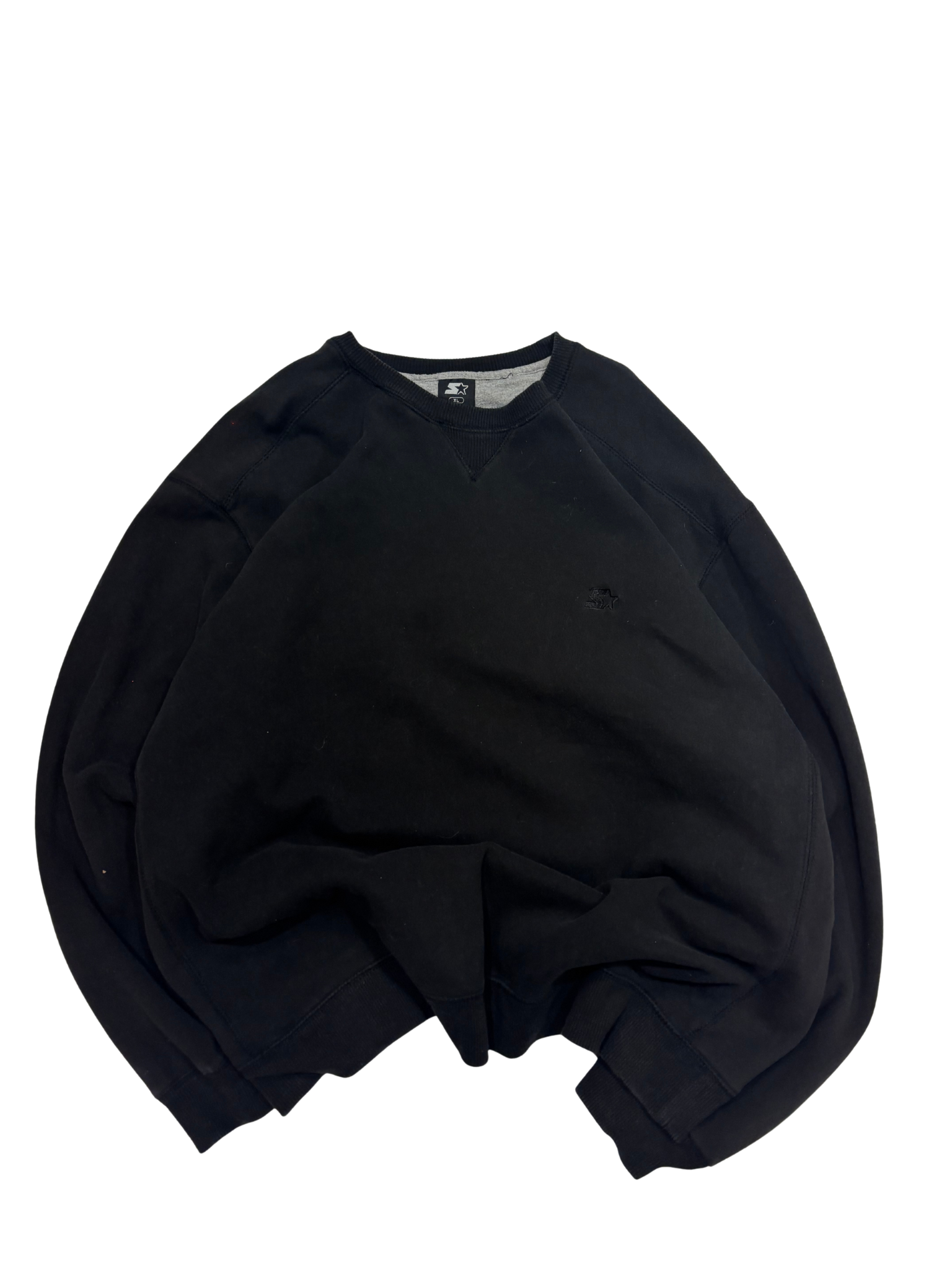 Vintage Starter Crewneck Sweatshirt – Black – Embroidered Logo