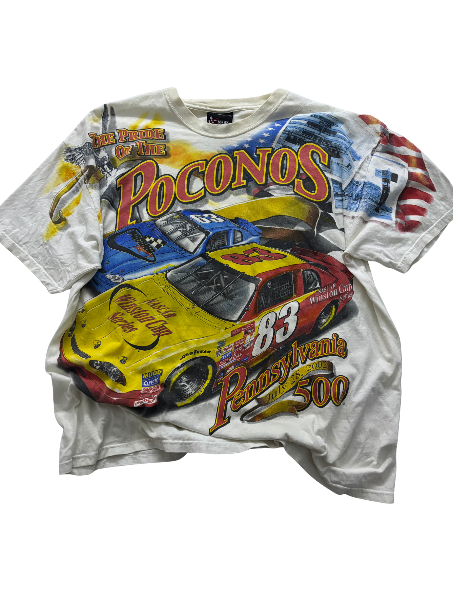 Vintage 2002 Pocono Raceway NASCAR T-Shirt – “The Pride of the Poconos”