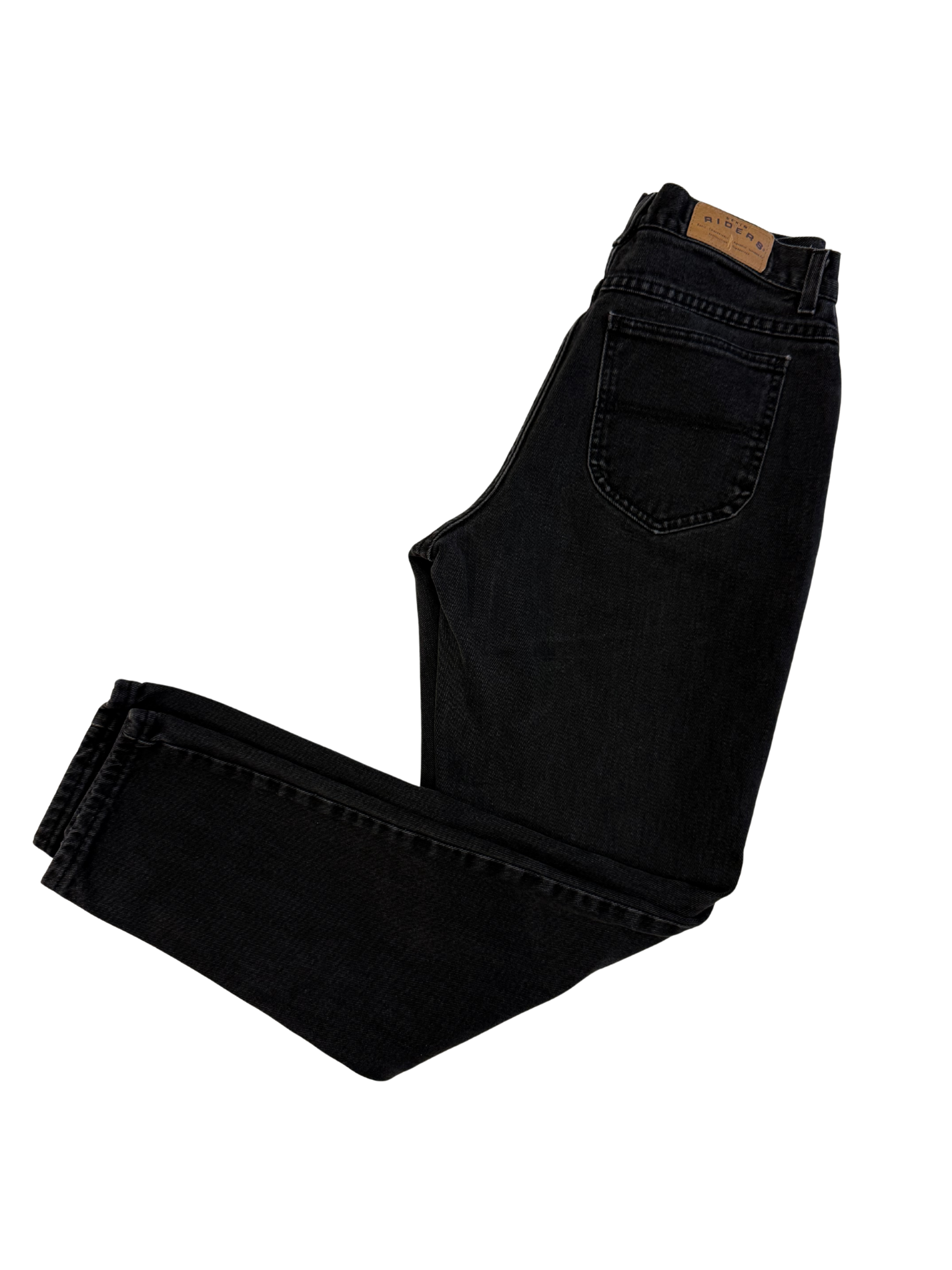 Vintage Riders Black Denim Jeans – High Rise Straight Leg