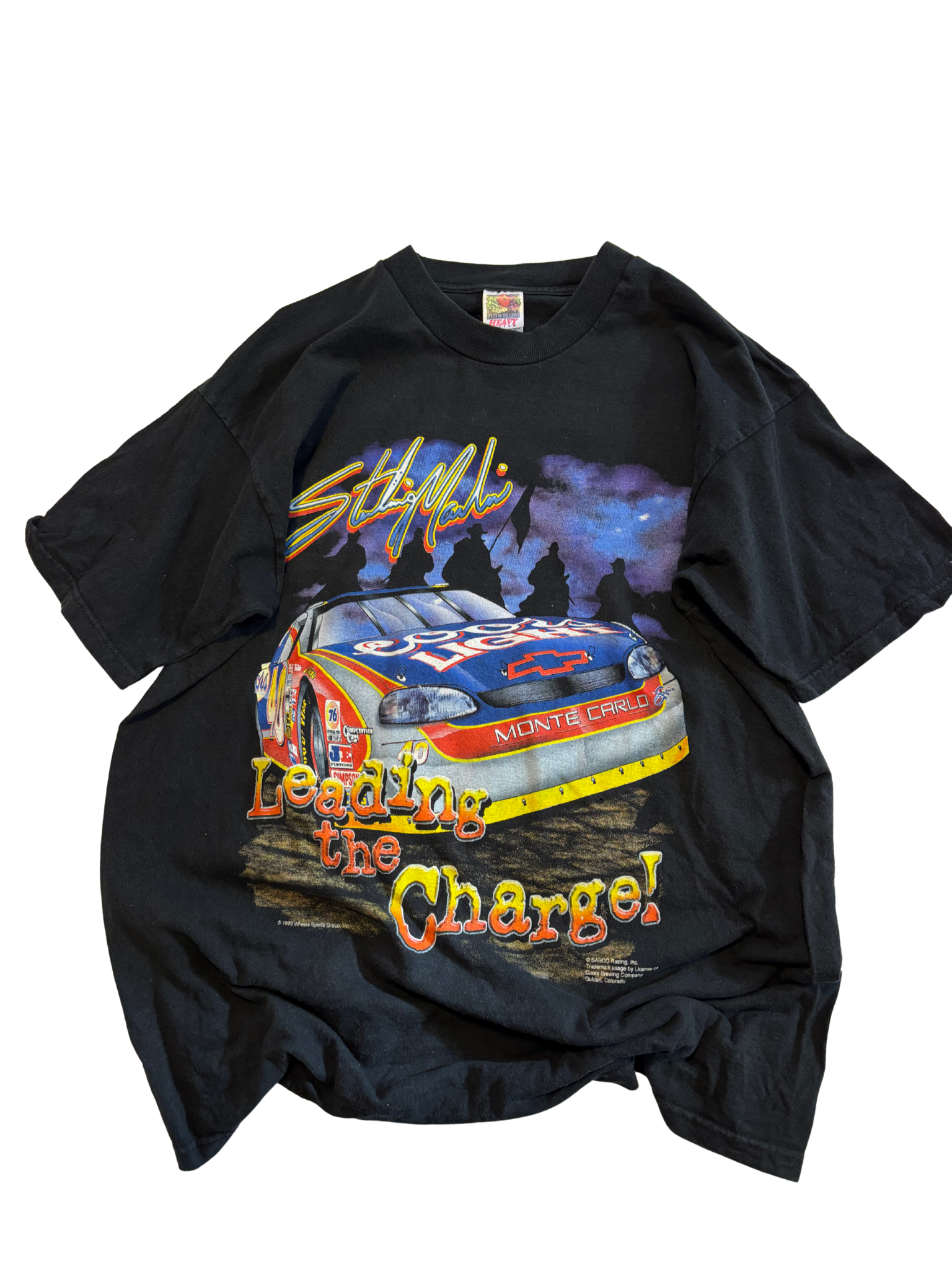 Vintage 1999 Sterling Marlin Coors Light NASCAR Tee