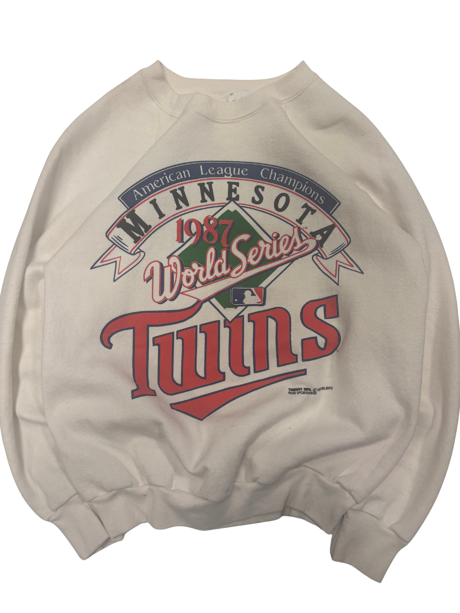 Vintage 1987 Minnesota Twins World Series Crewneck – Made in USA – MLB Champions