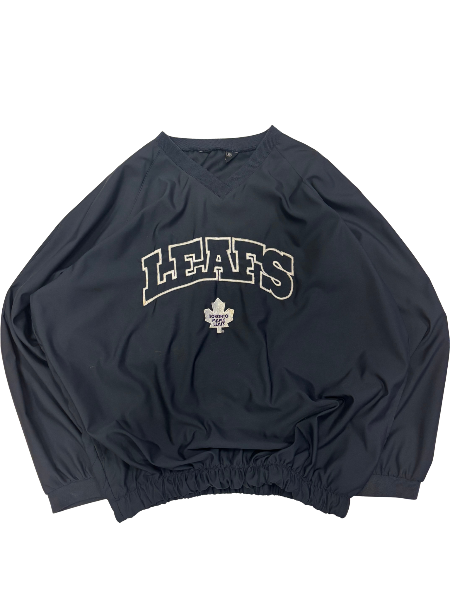 Vintage Toronto Maple Leafs Pullover Windbreaker – Navy – Embroidered Leafs Logo
