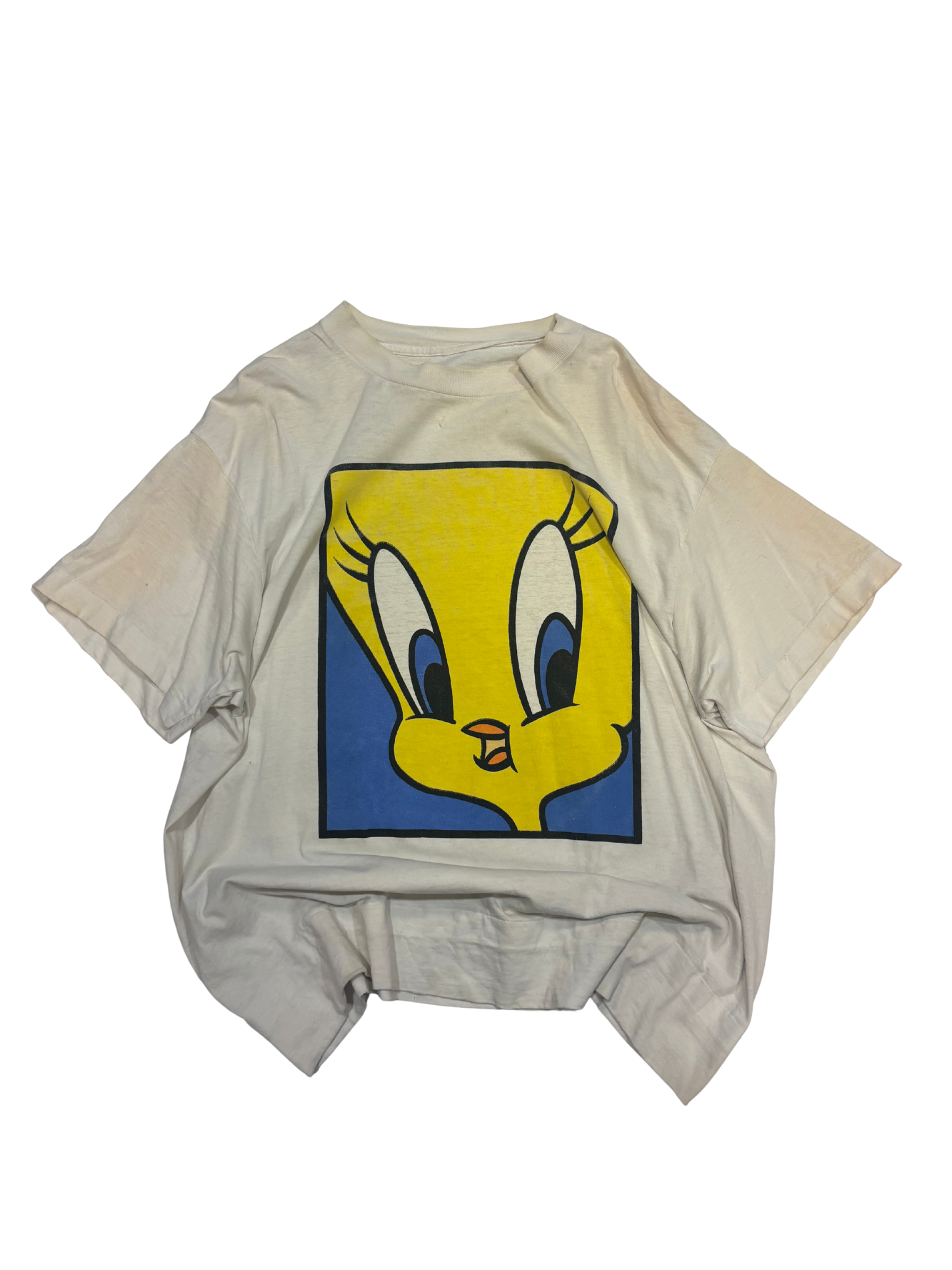 Vintage Tweety Bird Graphic T-Shirt – Looney Tunes Cartoon Tee (White)