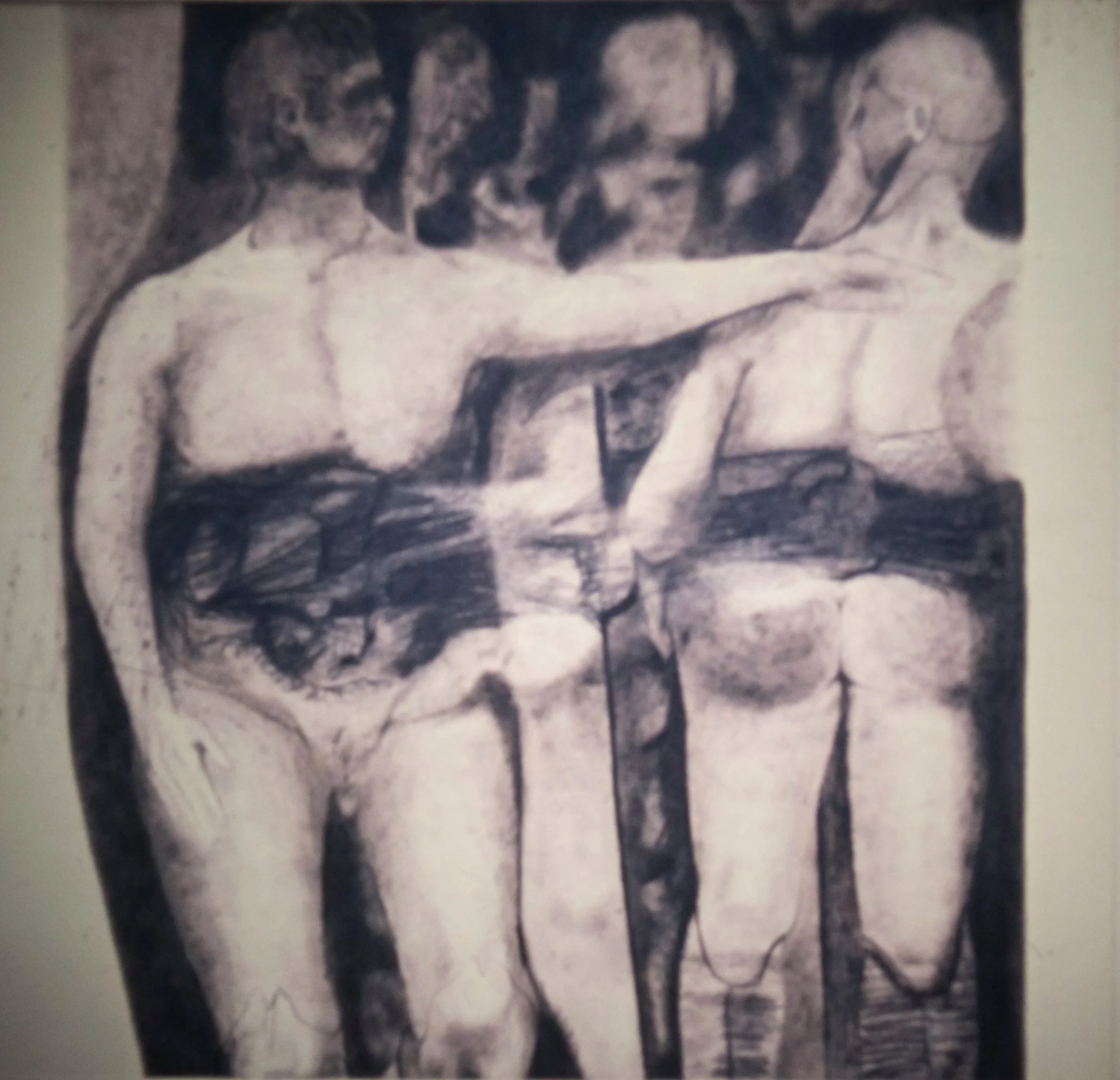 Warriors, Oil on Paper, c 1969