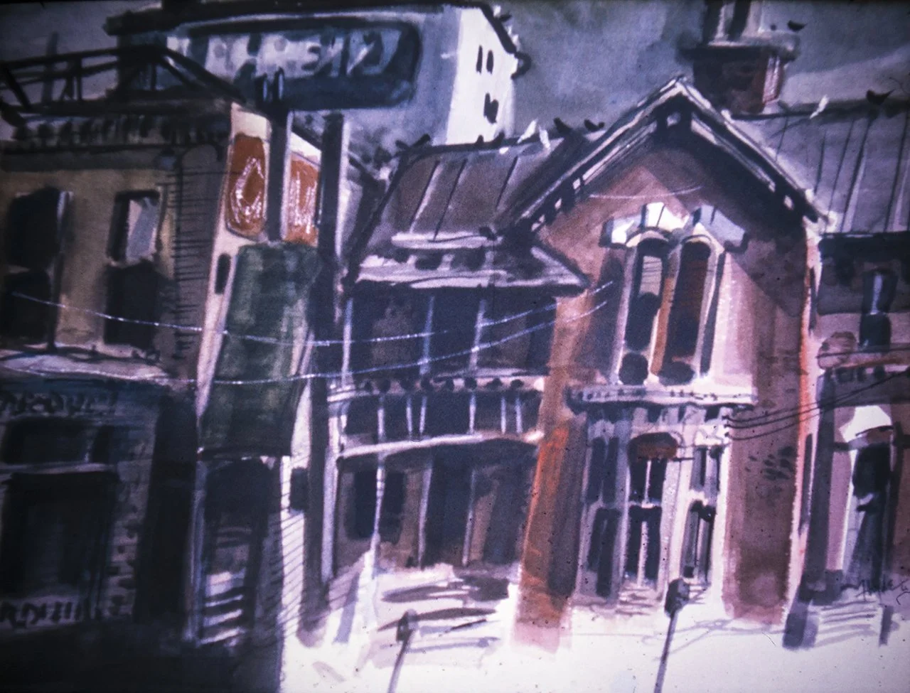 Snow House, Brigham City, Watercolor, 1964