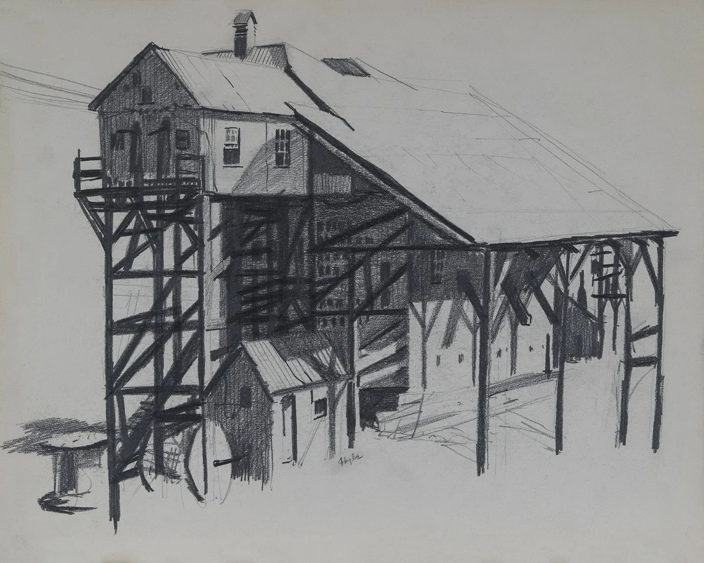 Mine Works, Park City, Skechtbook Drawing, 1960's