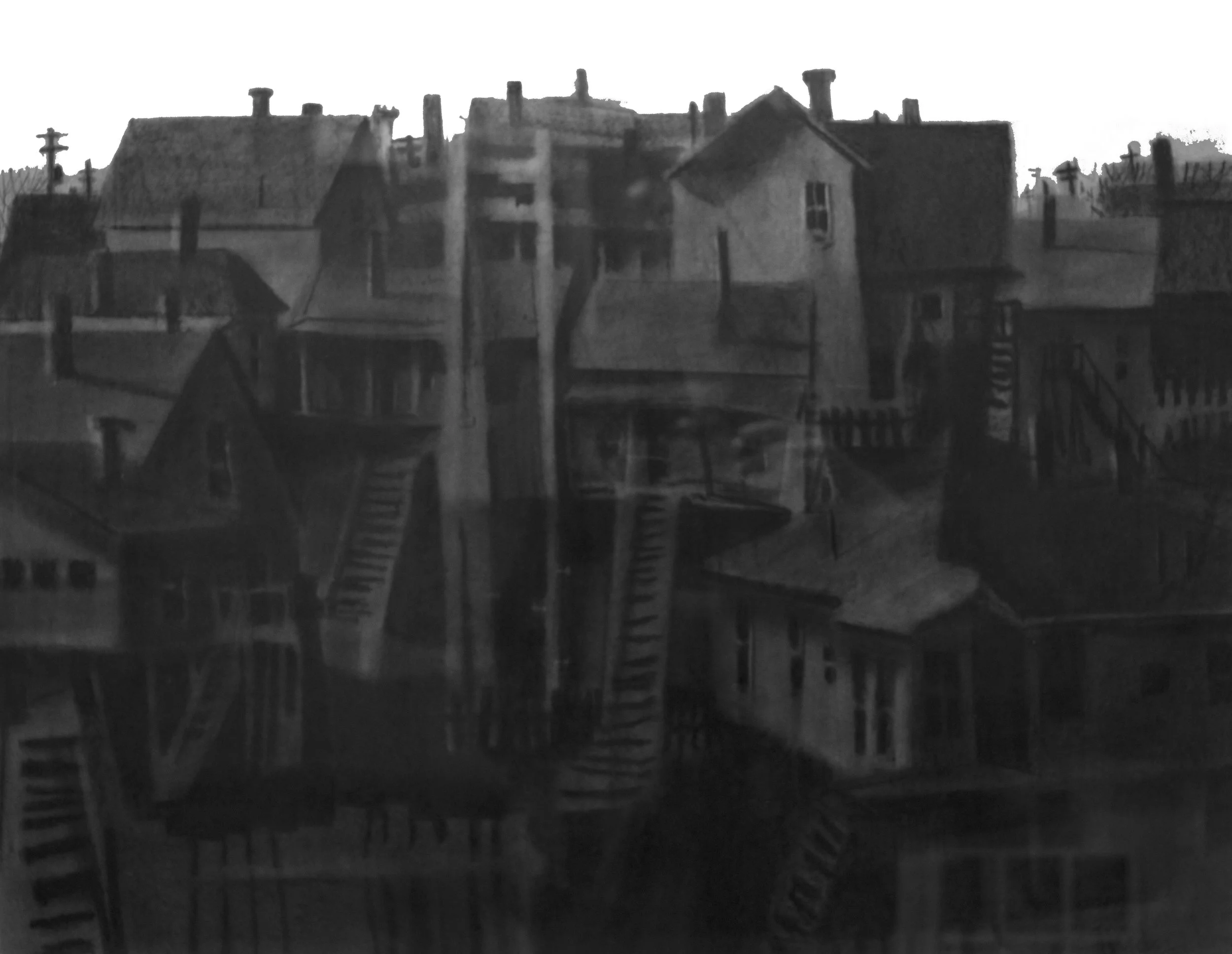 Park City, 20 x 25.5", Charcoal, 1968