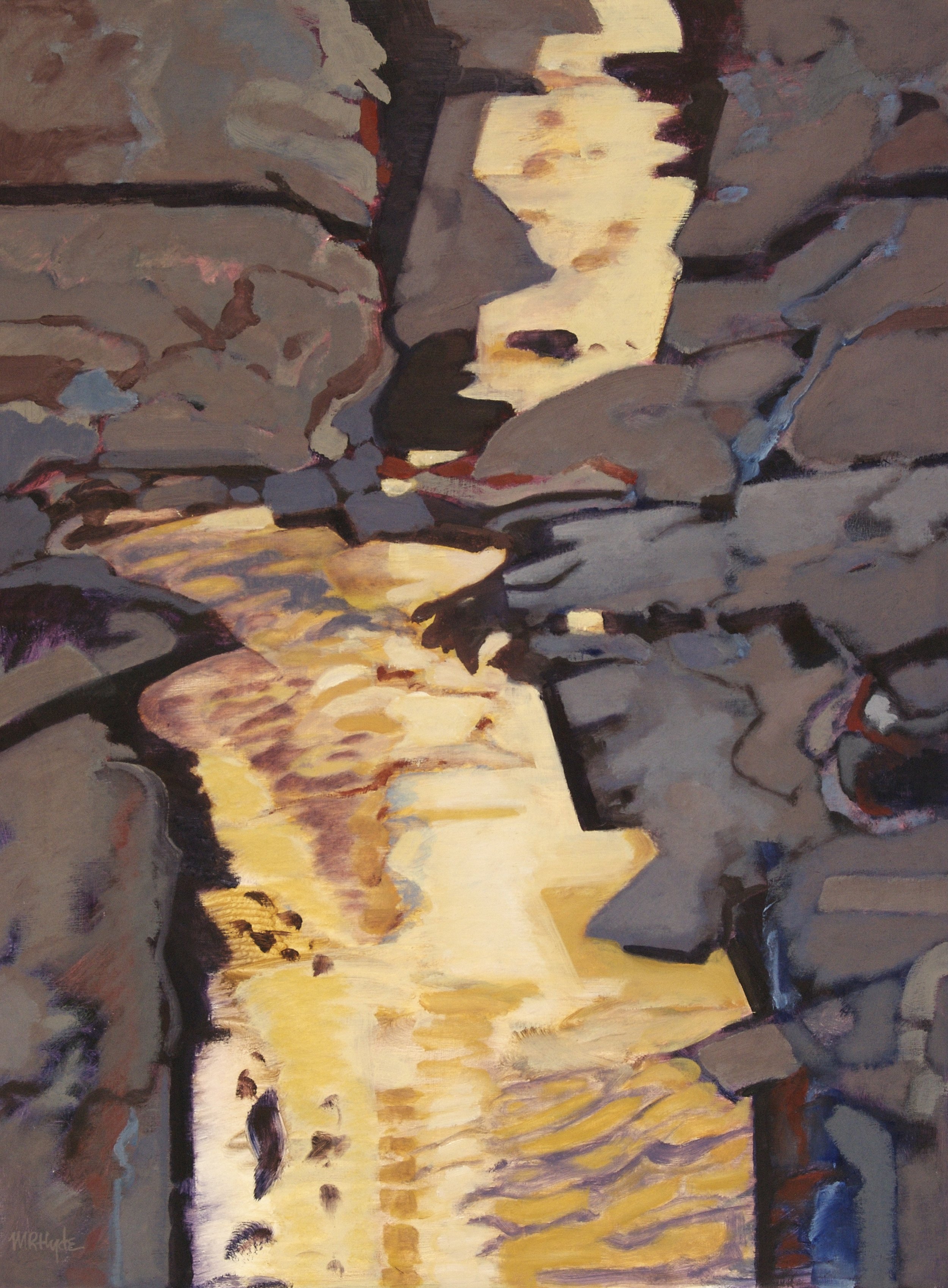 Sulfur Creek, Oil on Paper, 24 x 18", 2008,   $2,100 - Framed