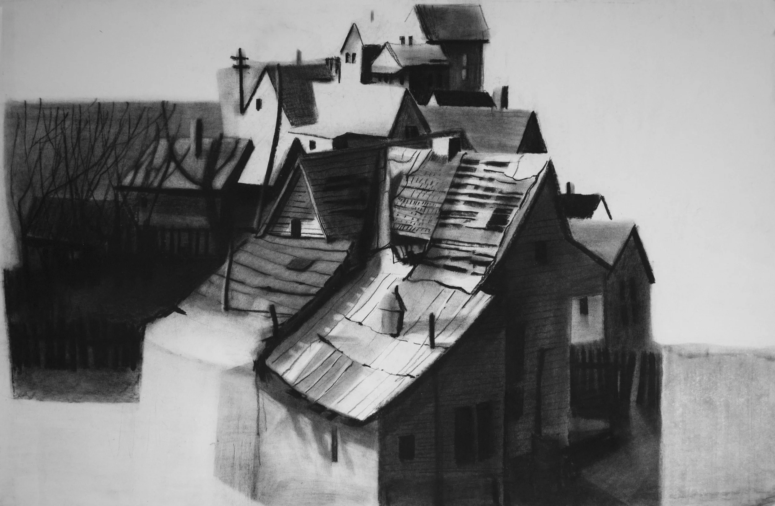 Park City Study II, Charcoal, c 1965
