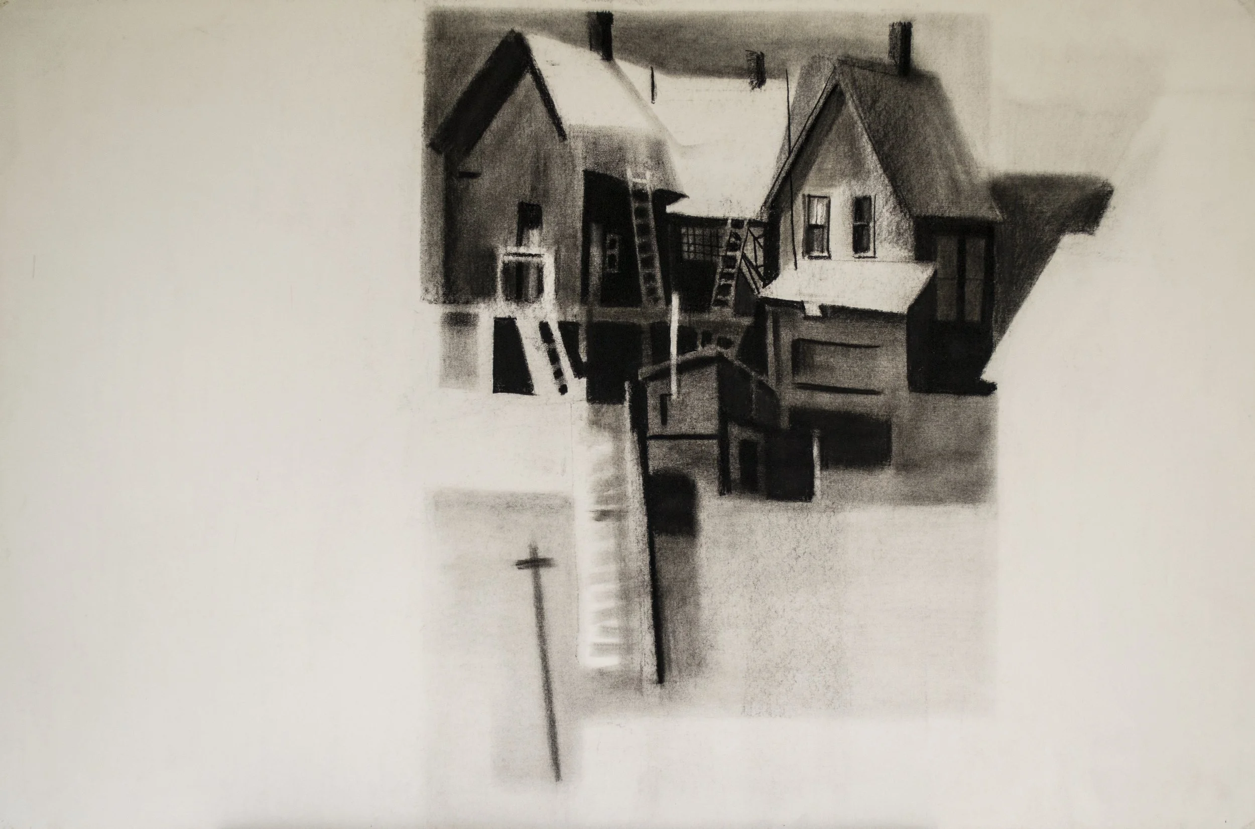Park City Study, Charcoal, c 1965
