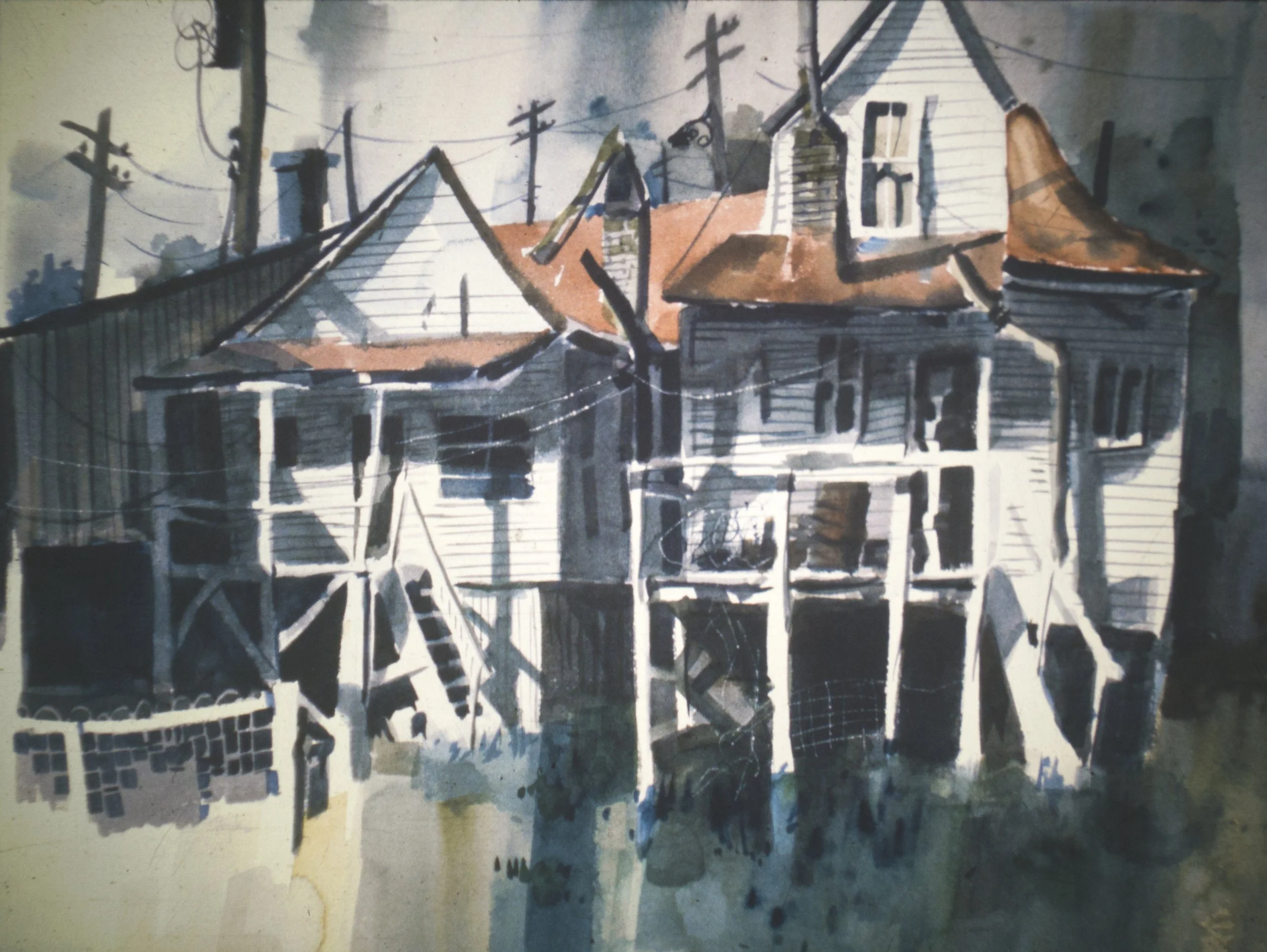 Park City I, Watercolor, 1965