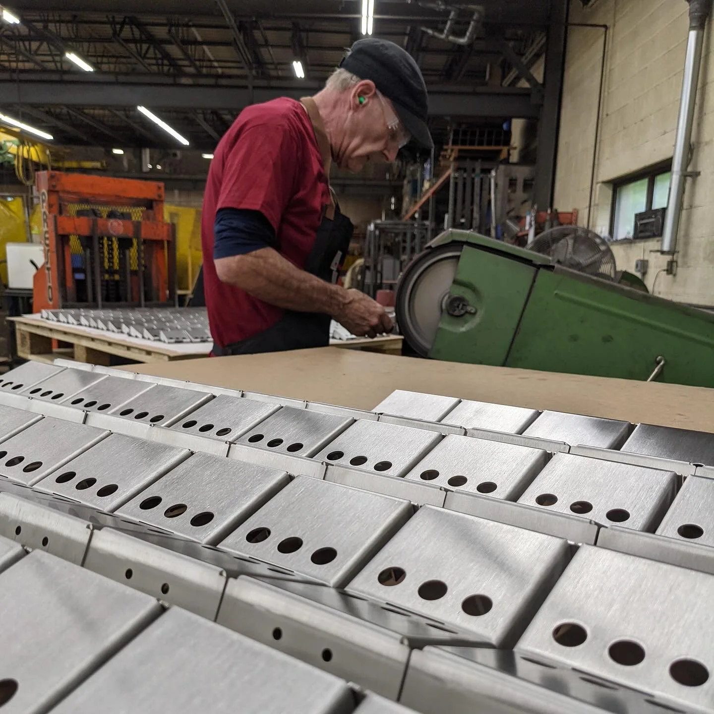 At InMetal, we take surface prep seriously.  Our grinding team brings craftsmanship and consistency to every piece.  #inMetal #precisionsheetmetalfabrication #precisionsheetmetal #metalfinishing