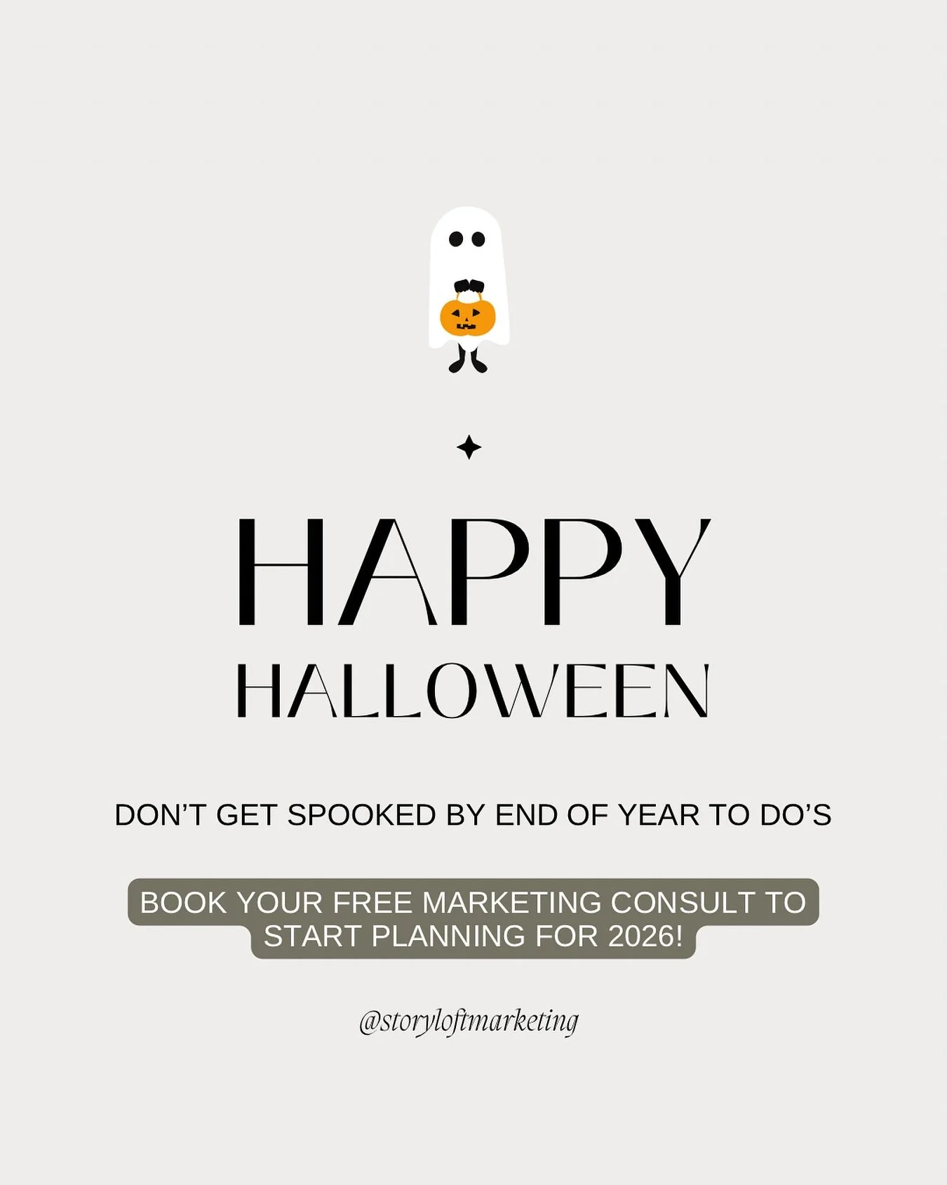 Hope you have a safe and festive Halloween! 👻🎃

With Q4 in full swing, take a moment to assess how you can level up your brand identity and market reach next year. Story Loft is here to help &mdash;&gt; book your free discovery chat today!

#smallb
