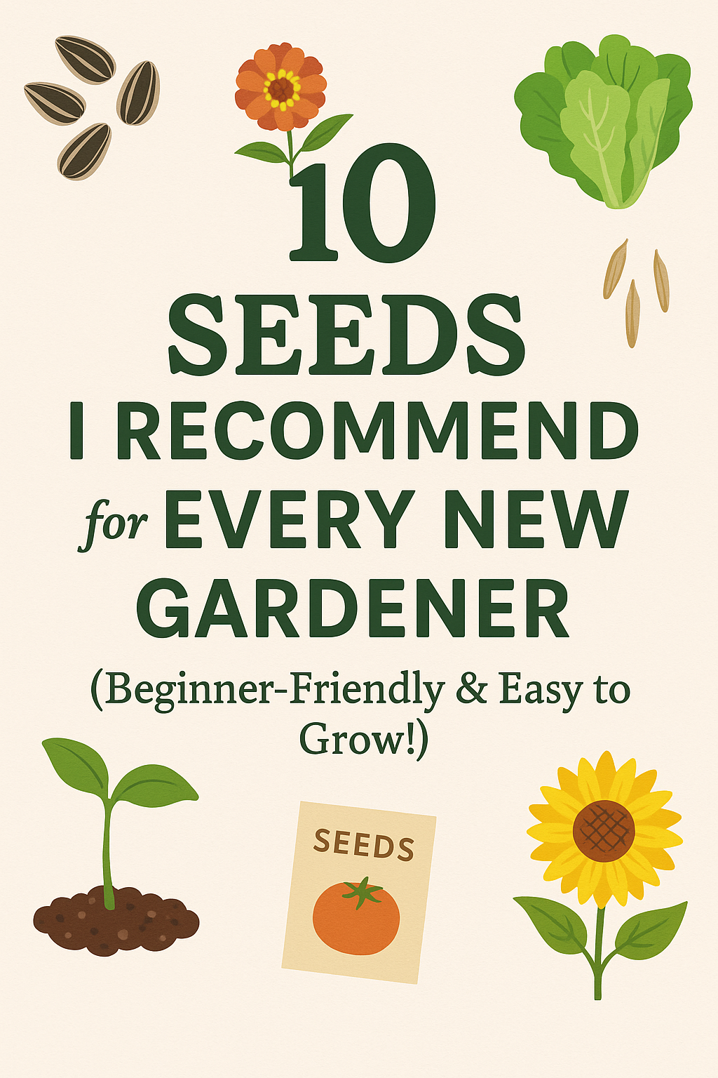 10 Seeds I Recommend for Every New Gardener (Beginner-Friendly &amp; Easy to Grow!)