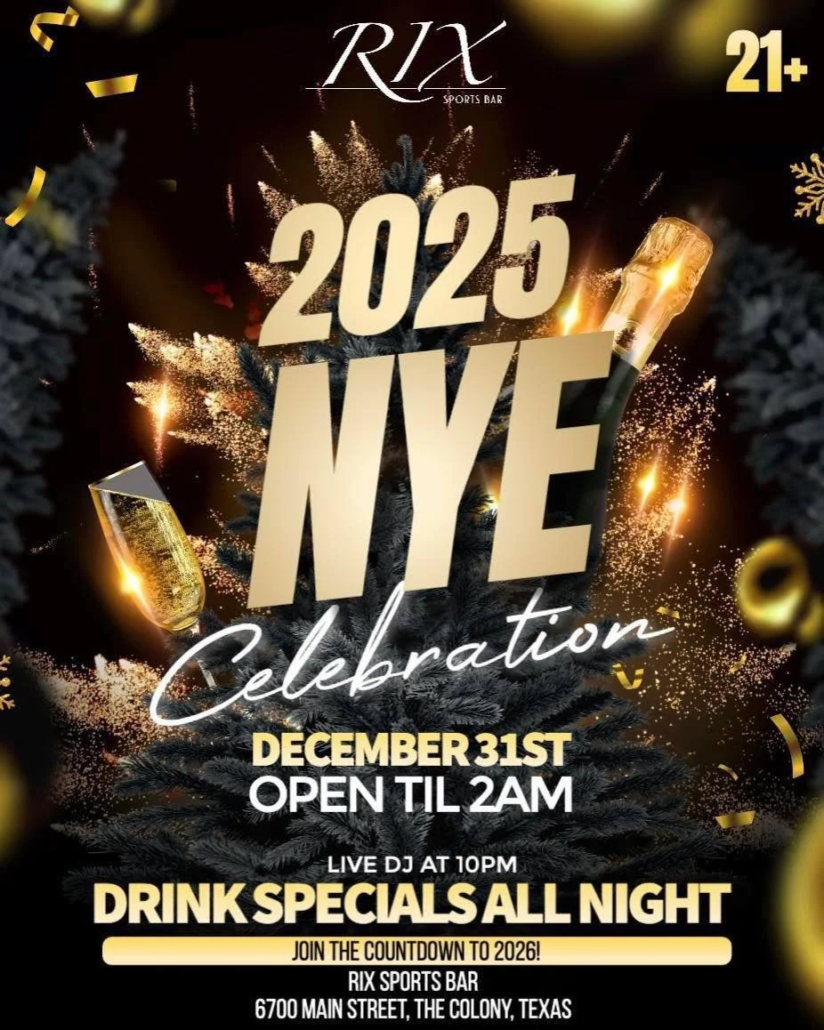 Rix fam, you made 2025 epic! Tonight&rsquo;s NYE bash is our thank-you. Let &lsquo;s ring in 2026! 🔥🍻